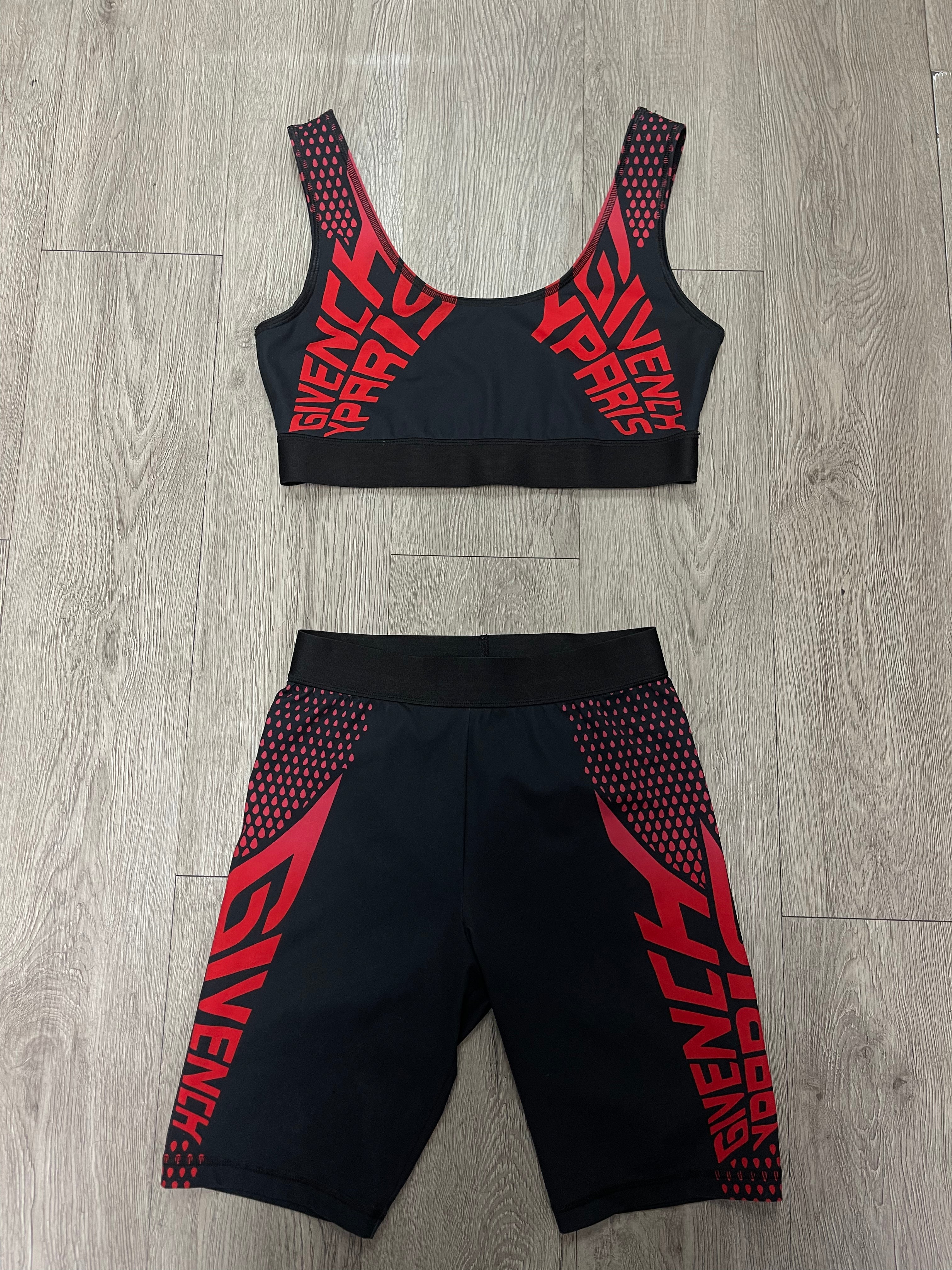 Givenchy Black Red All Over (40) Biker Set