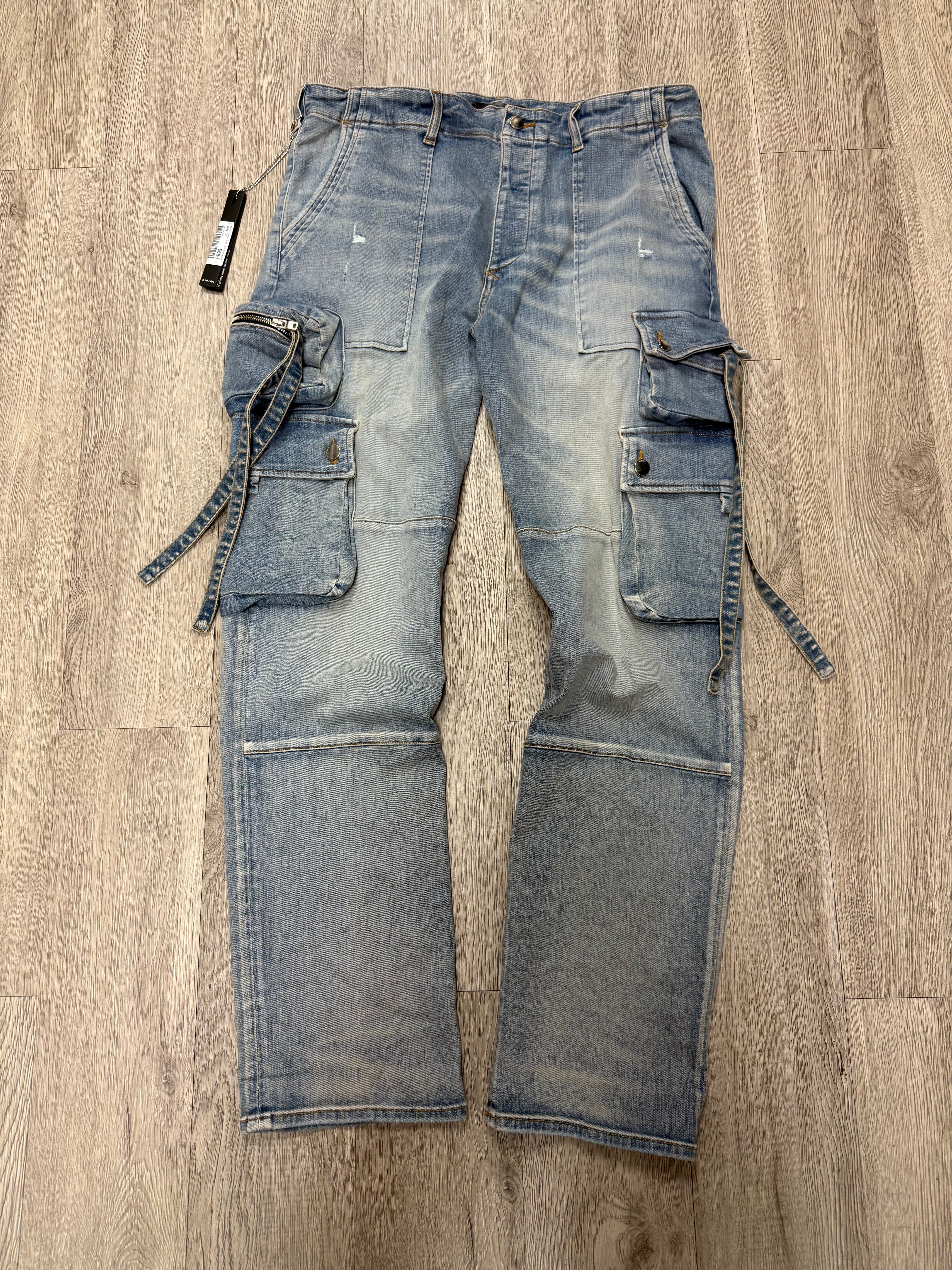 Amiri Tactical Cargo Light Wash Pants