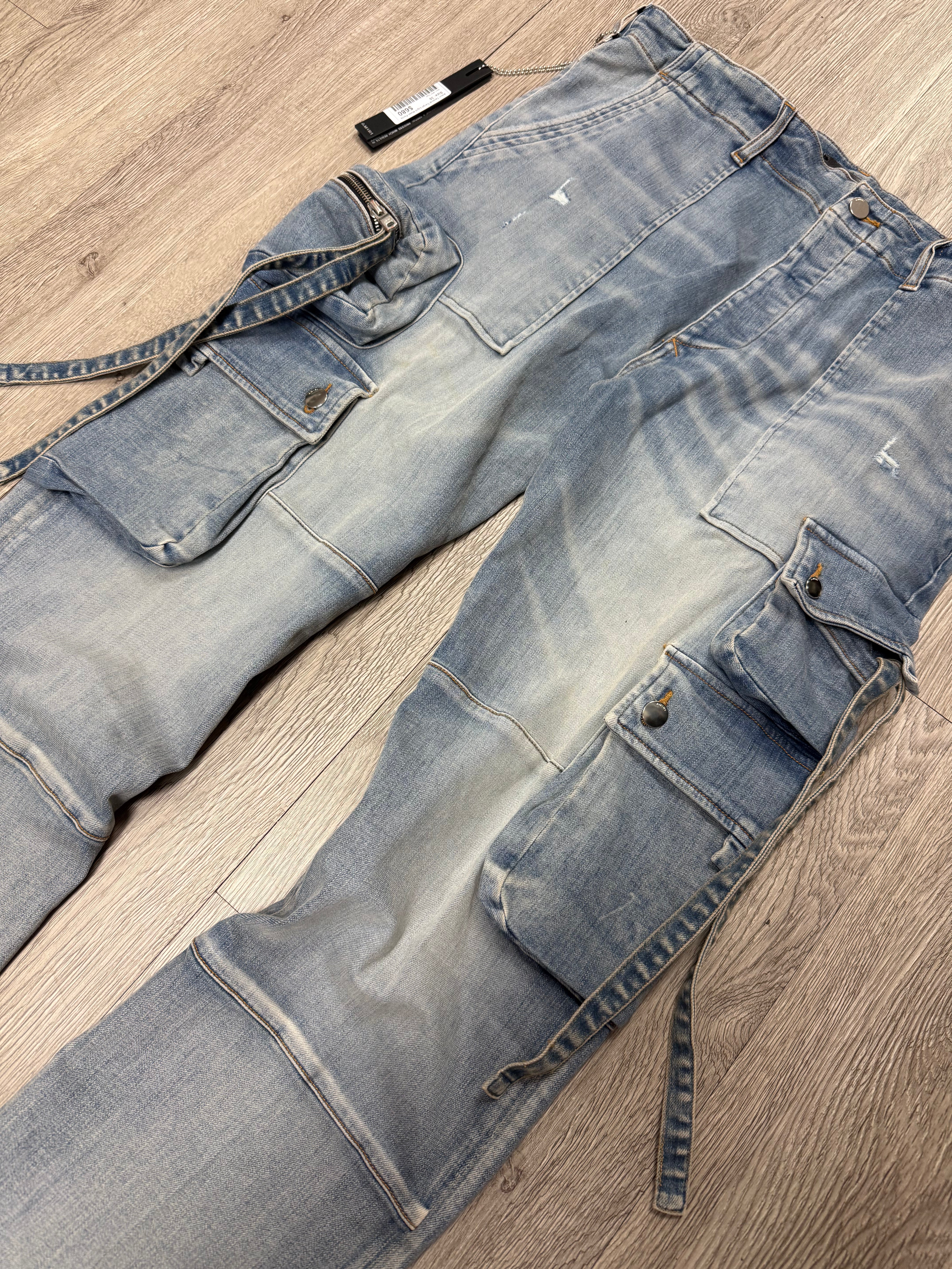 Amiri Tactical Cargo Light Wash Pants