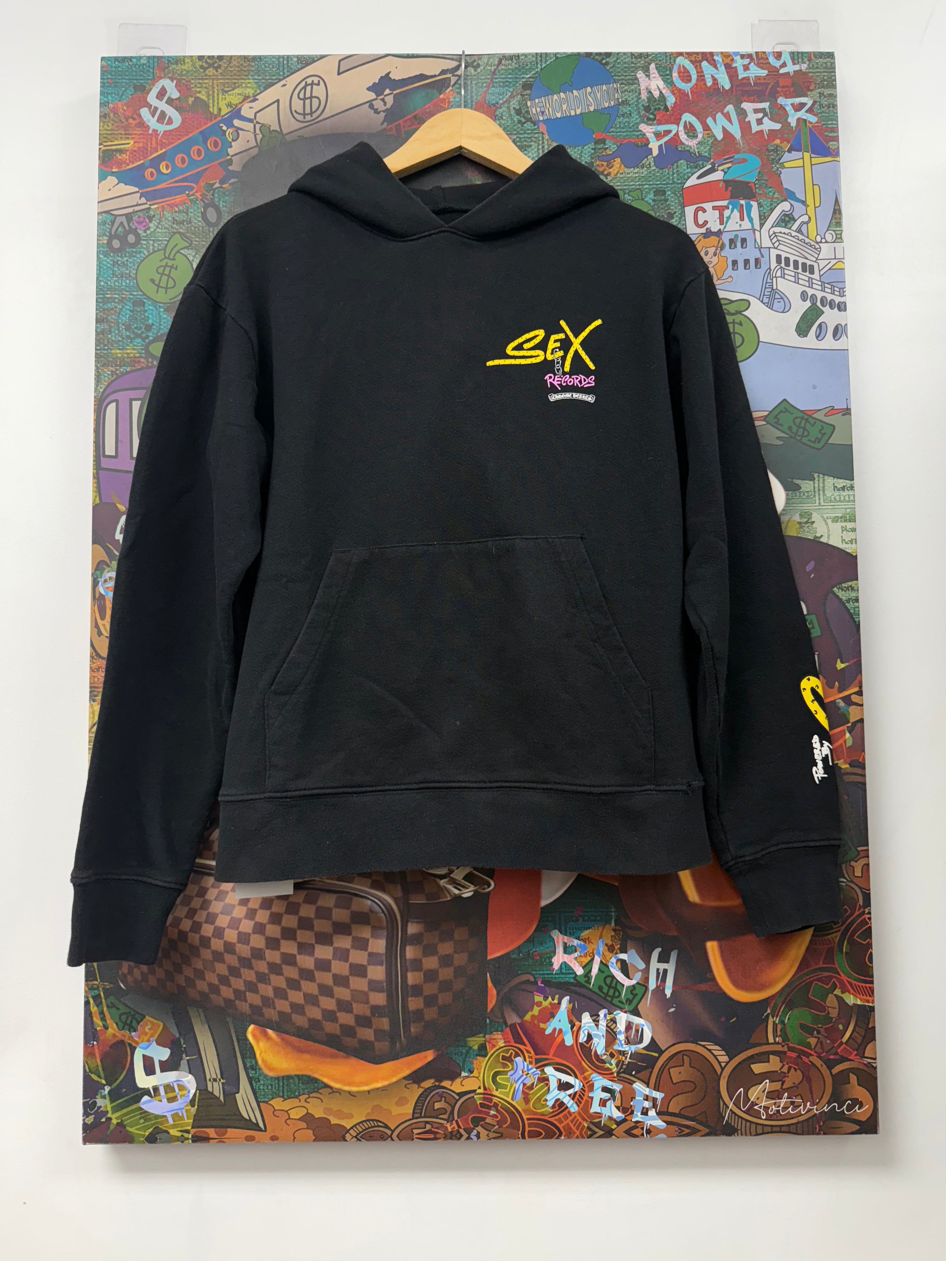 Chrome Hearts Black Matty Boy Sex Records Hoodie (Repaired)