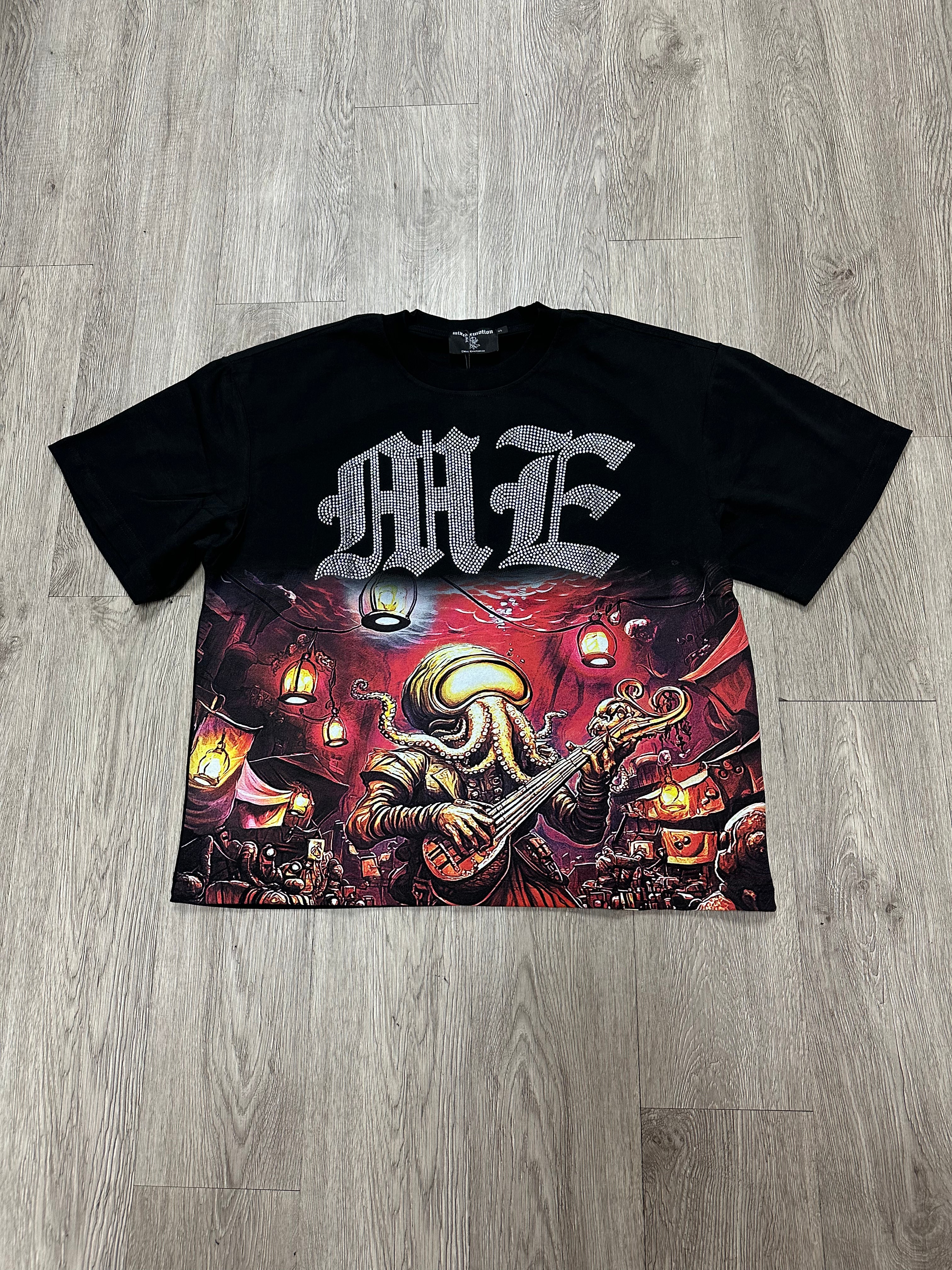 Mixed Emotion Octopus Rhinestone Tee