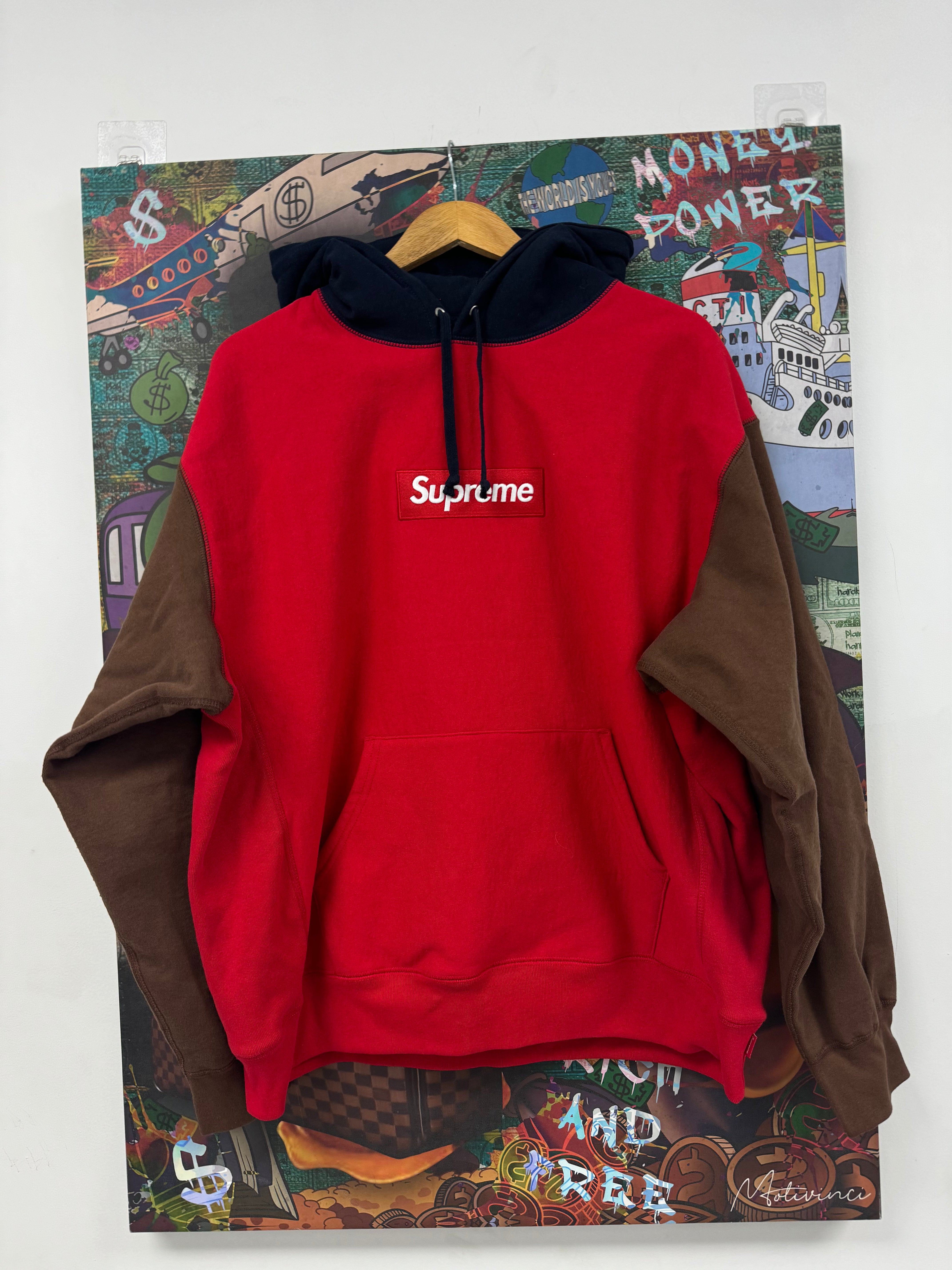 Supreme Box Logo Red Brown New Large With Tags