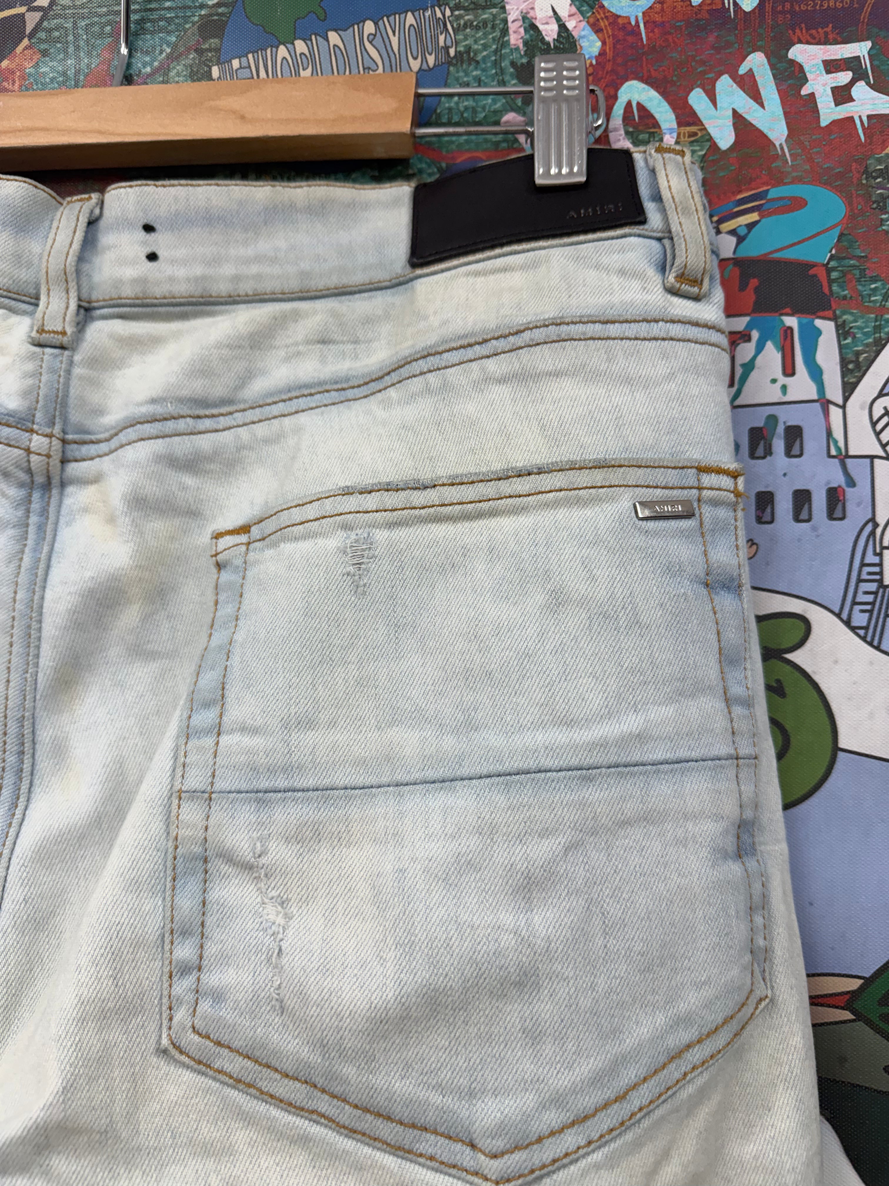 Amiri Light Wash Thrasher Jeans