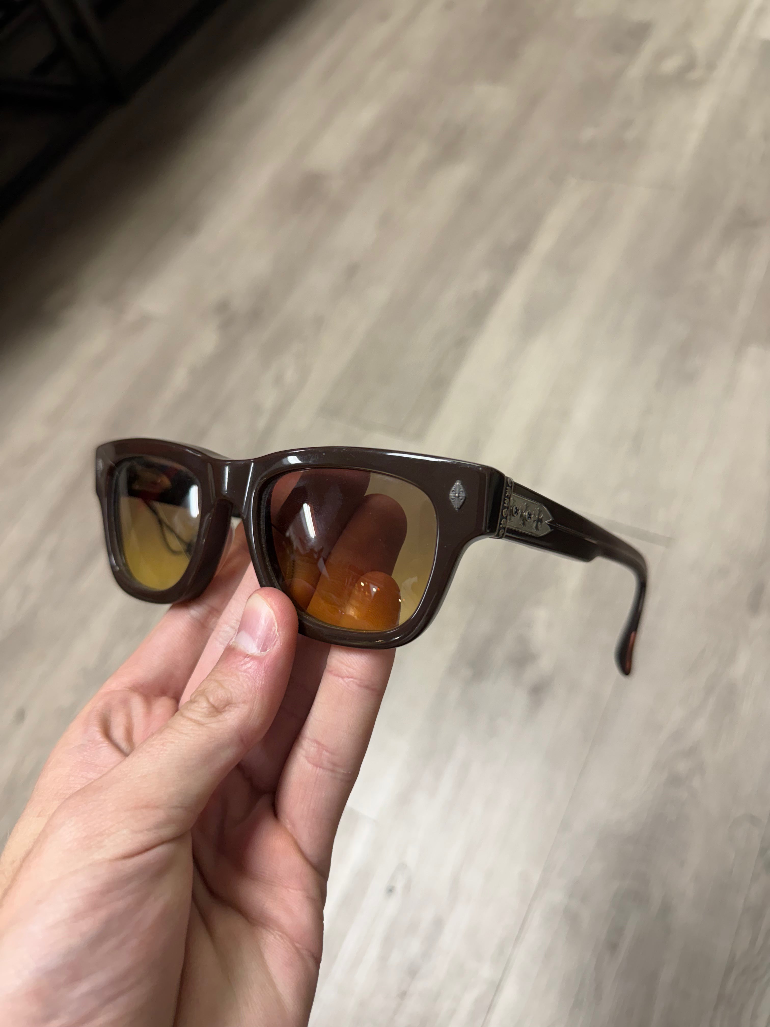 Chrome Hearts Dick Fitzener Brown Tinted Sunglasses