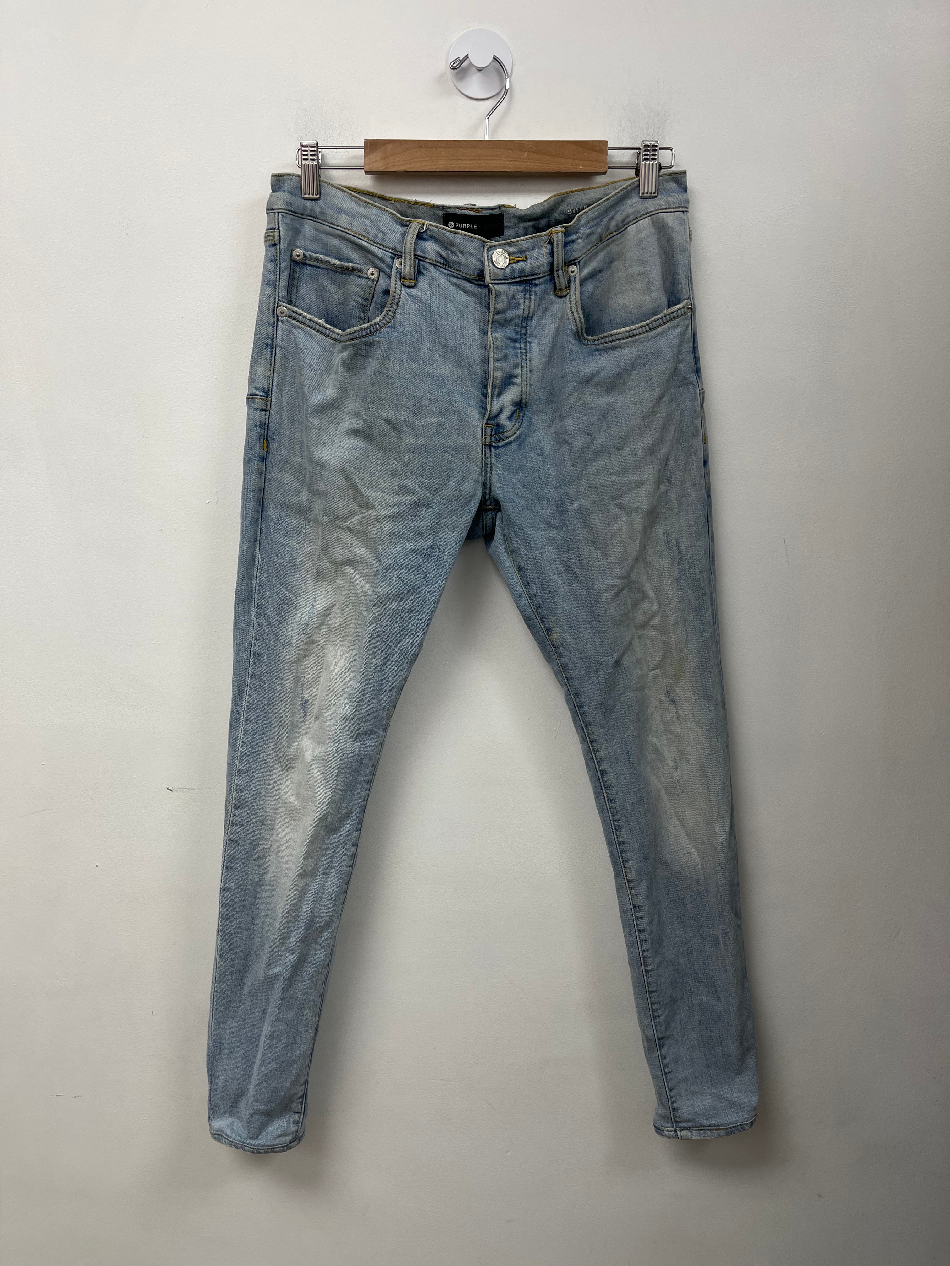 Purple Brand Light Wash Plain Jeans