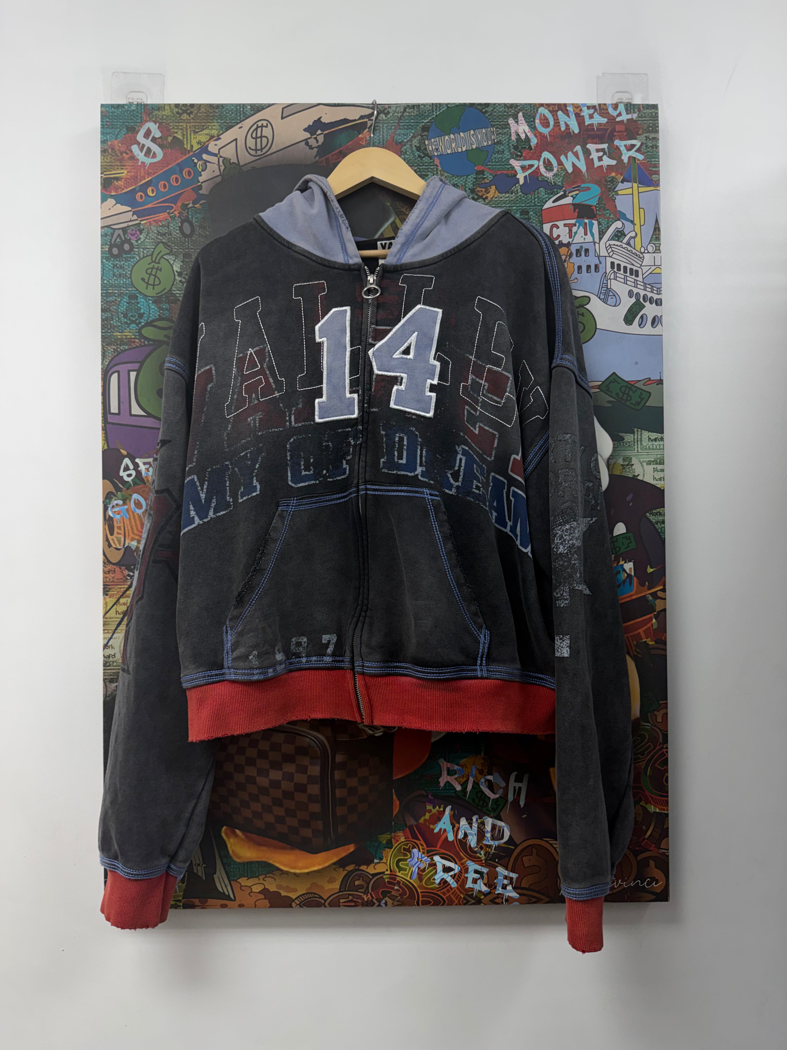 Vale Black 14 Zip Up Hoodie