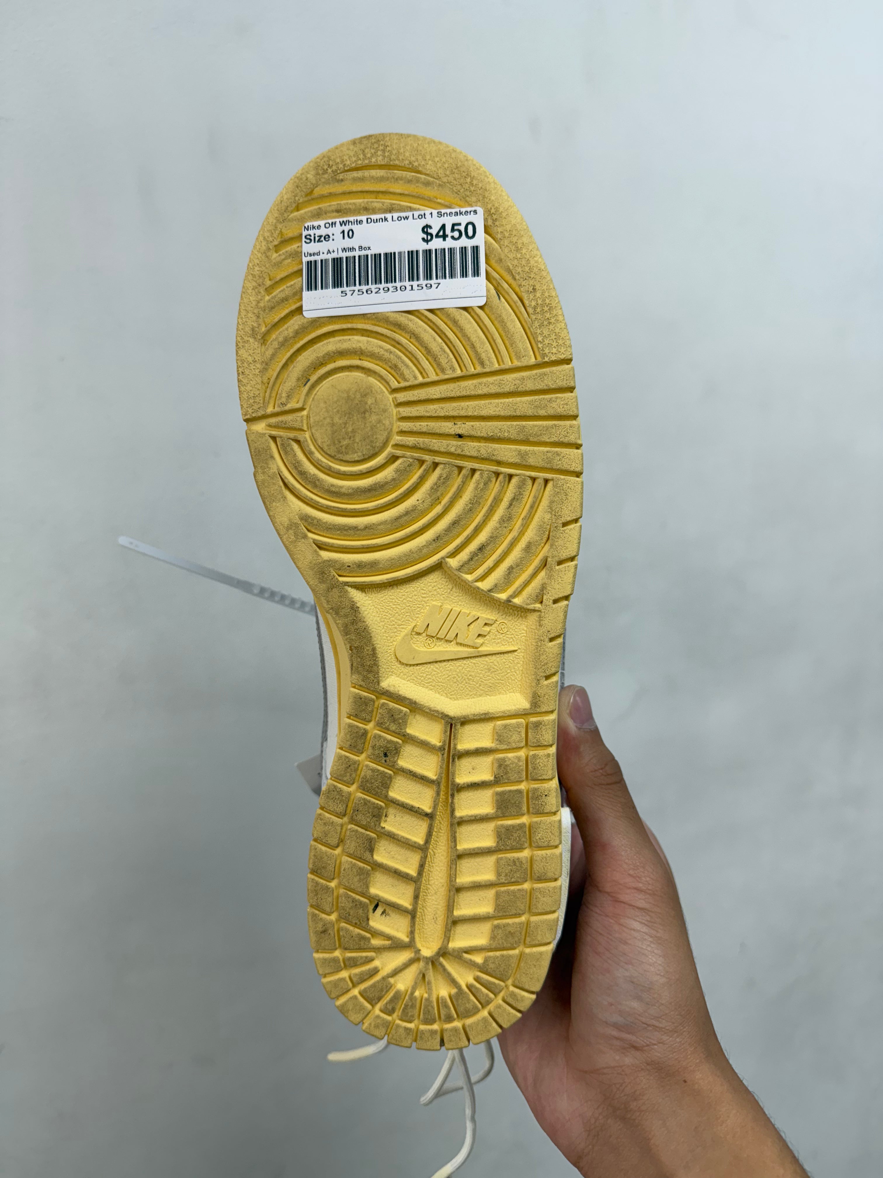 Nike Off White Dunk Low Lot 1 Sneakers