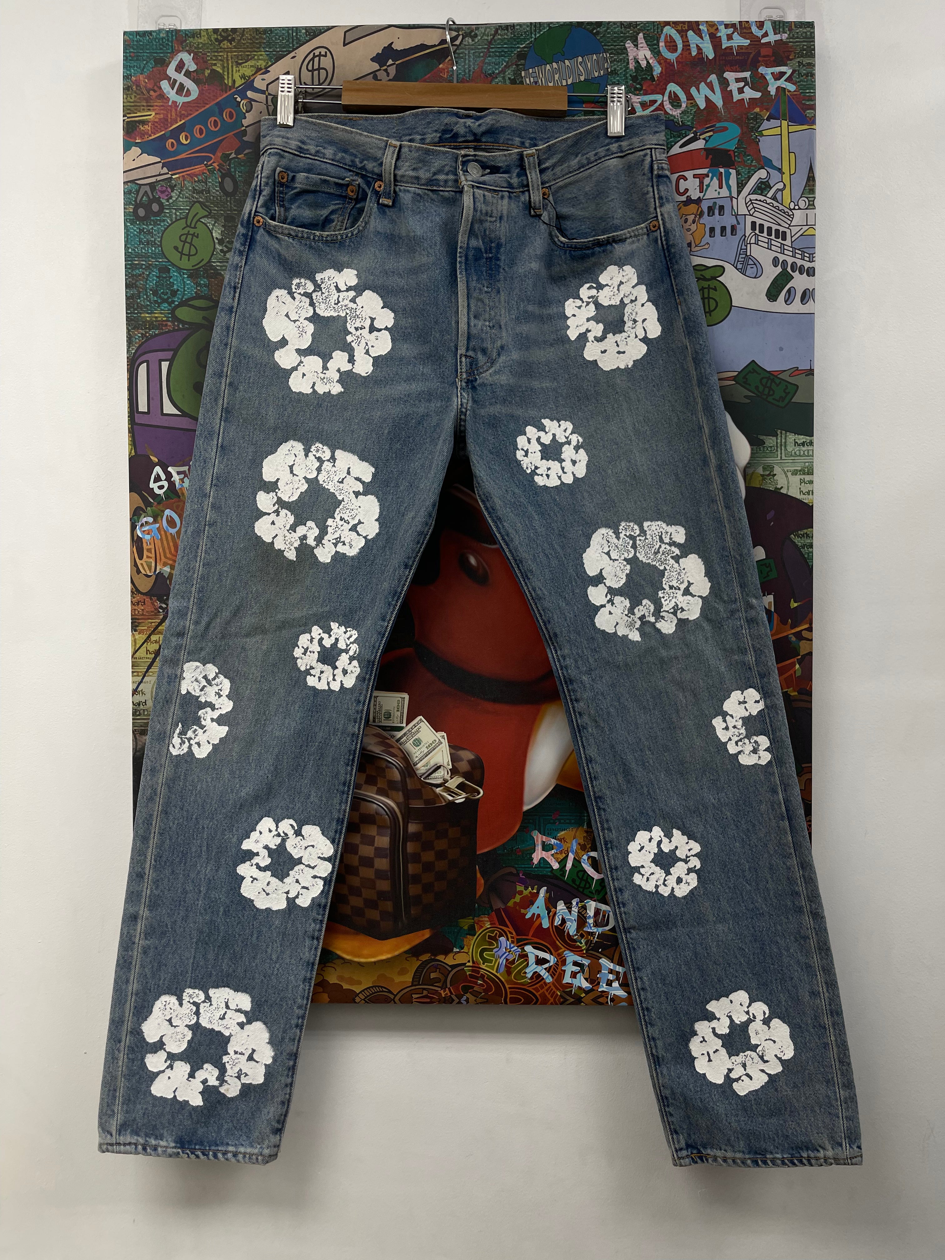 Denim Tears Light Wash Wreath Jeans