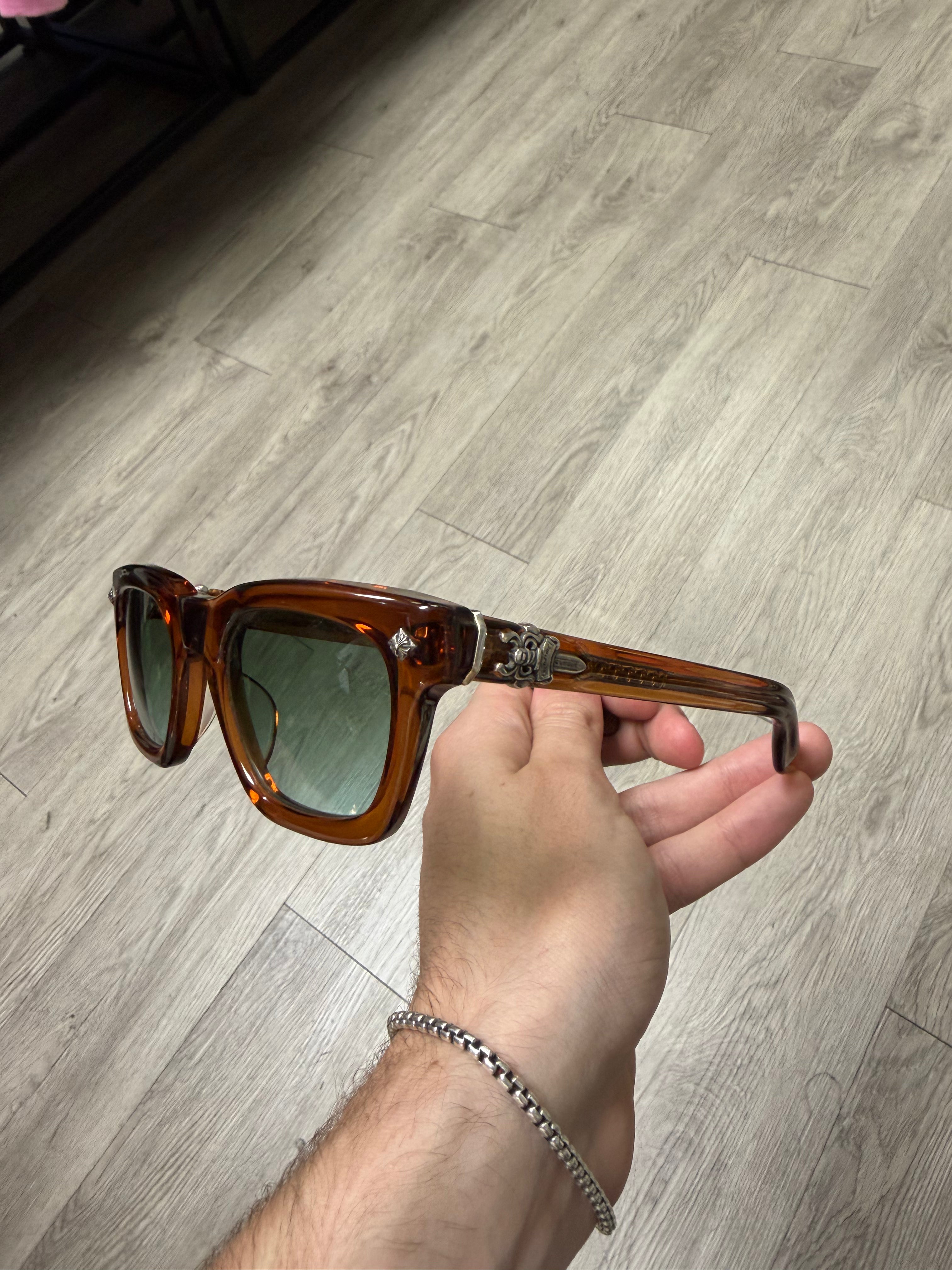 Chrome Hearts Clear Brown Donnysoffergisms Sunglasses