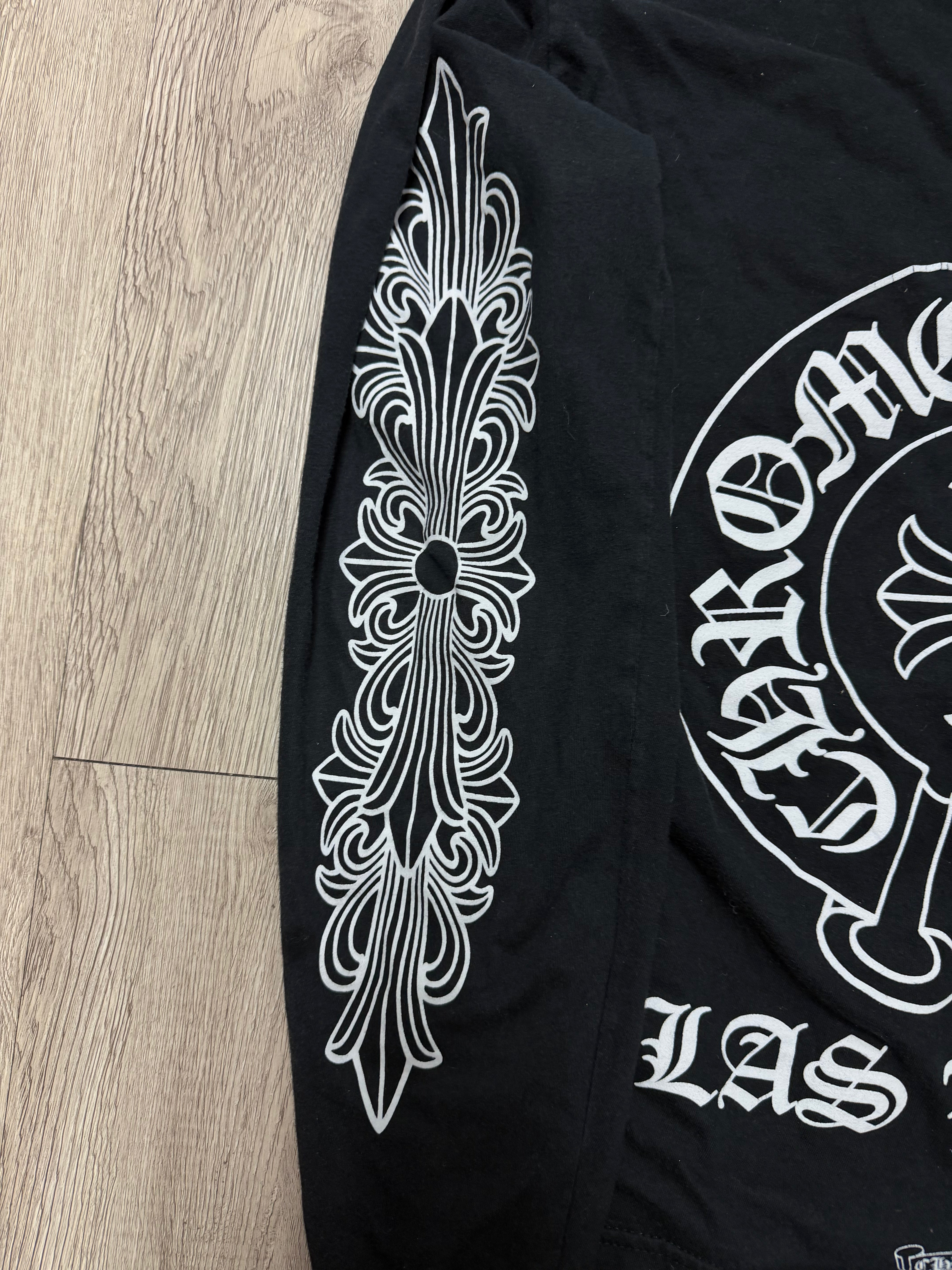 Chrome Hearts Black Miami Floral Horseshoe Long Sleeve