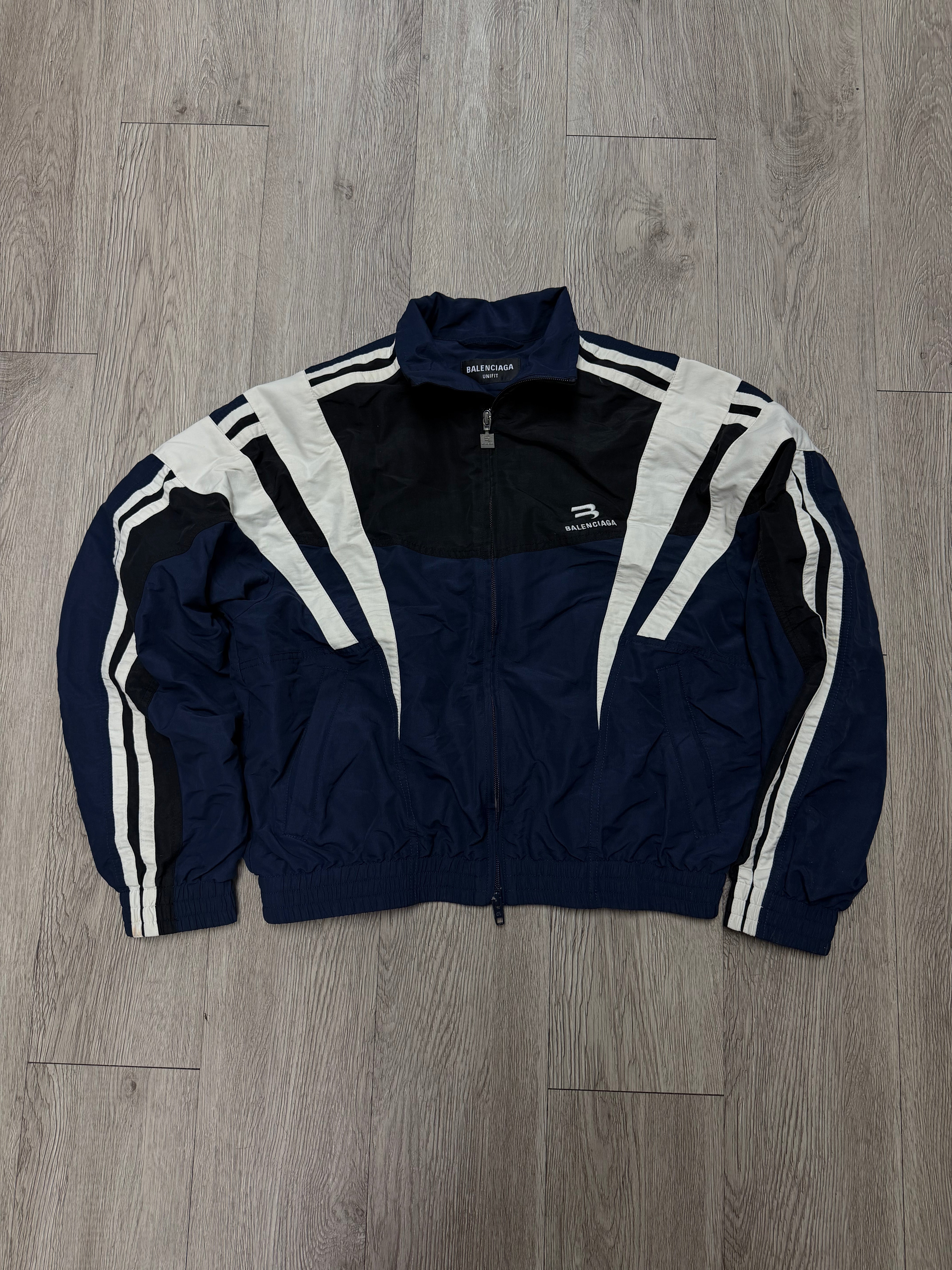 Balenciaga Navy White Track Jacket (Women’s)