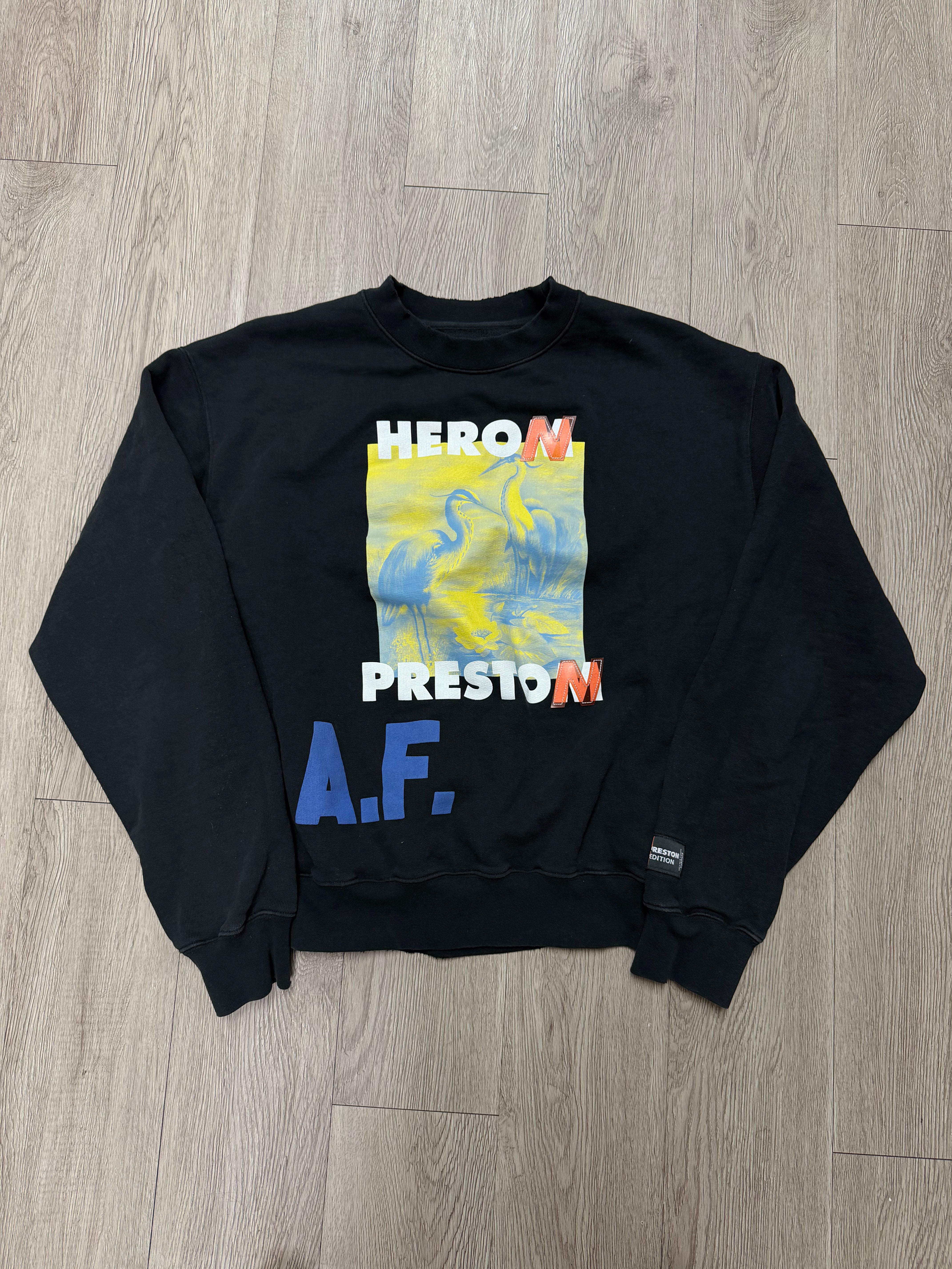 Heron Preston Black 500% Done With Today Crewneck