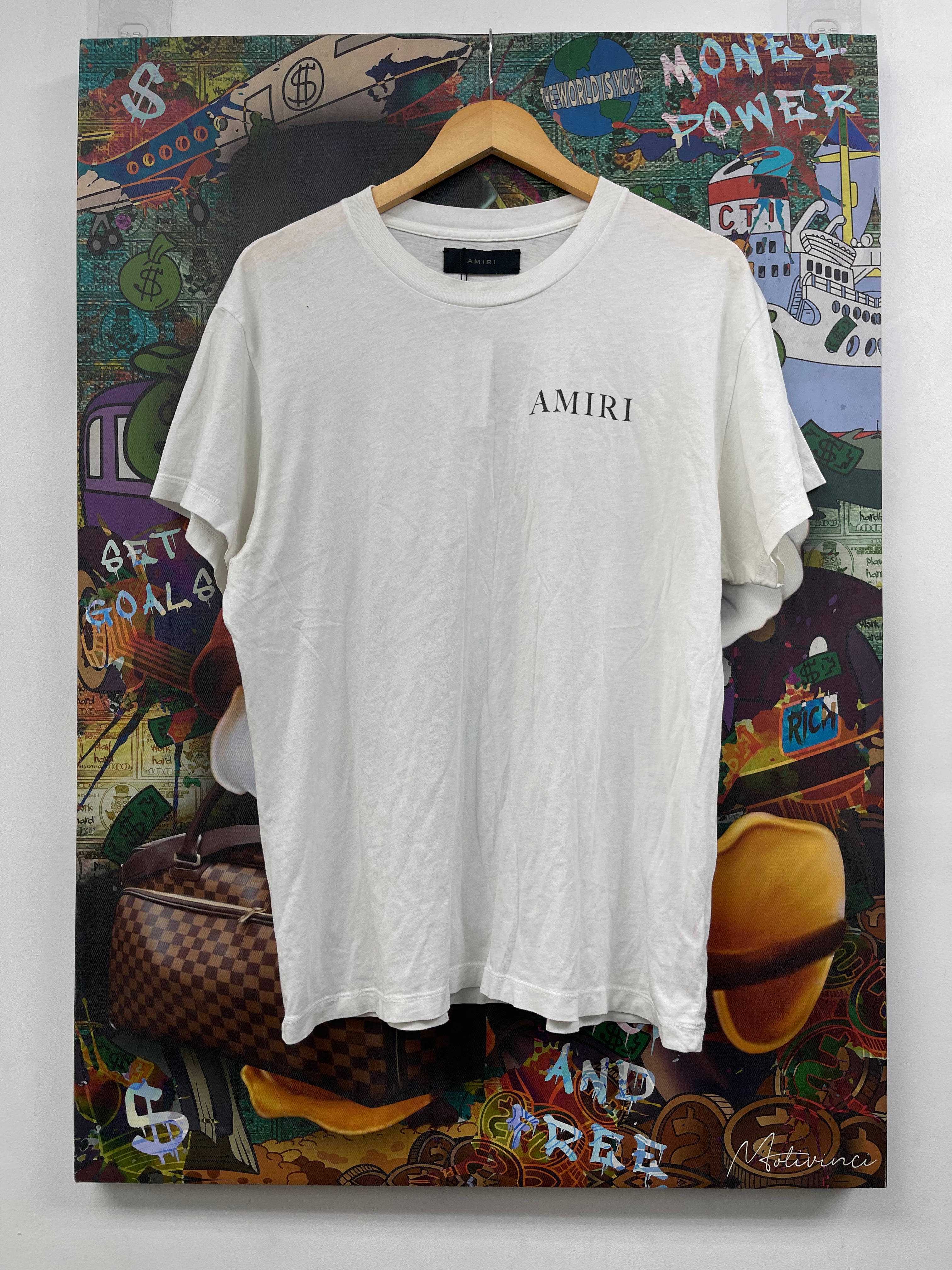 Amiri White Cannabis Tee