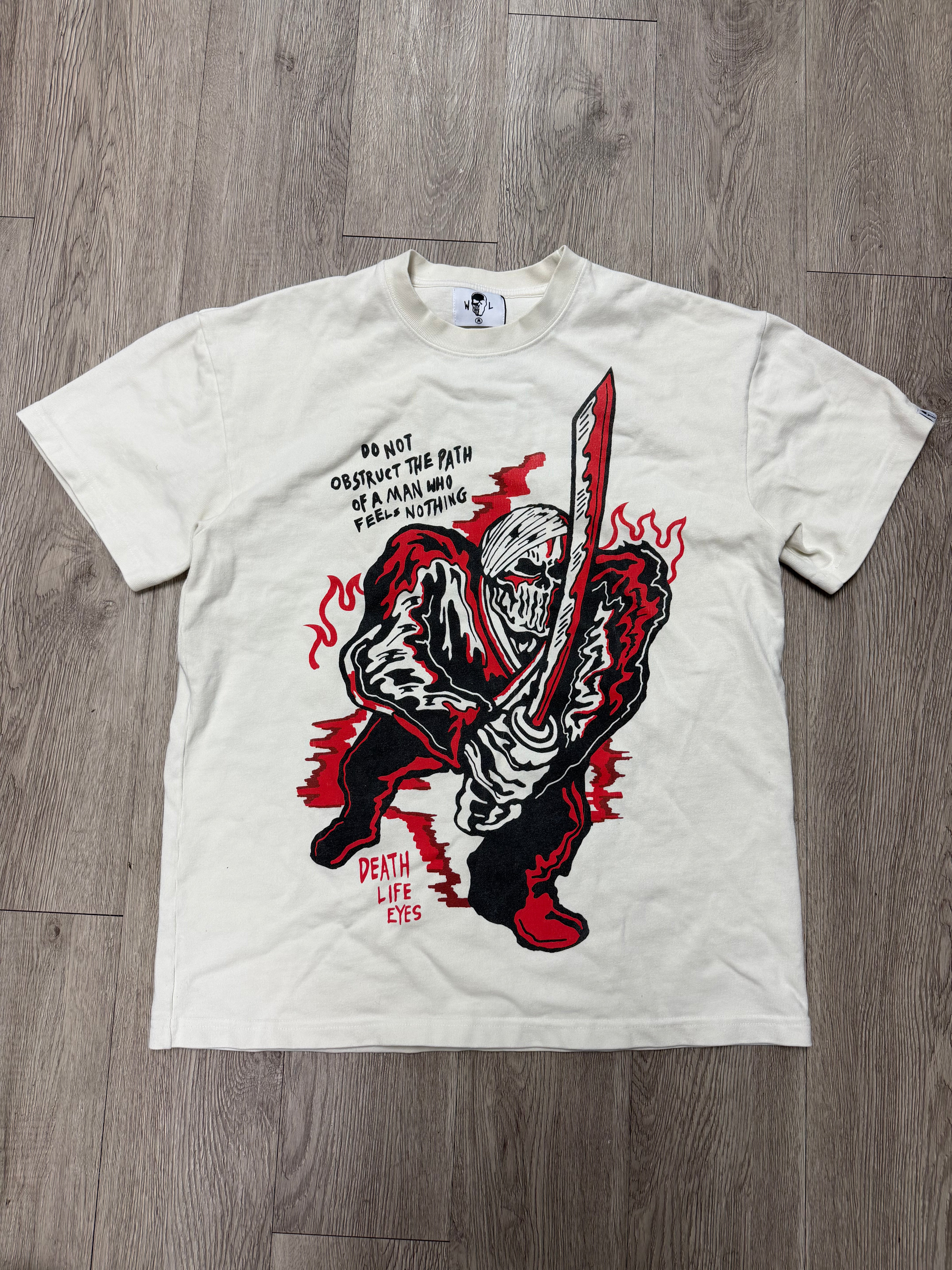 Warren Lotas Cream Red Death Life Eyes Tee