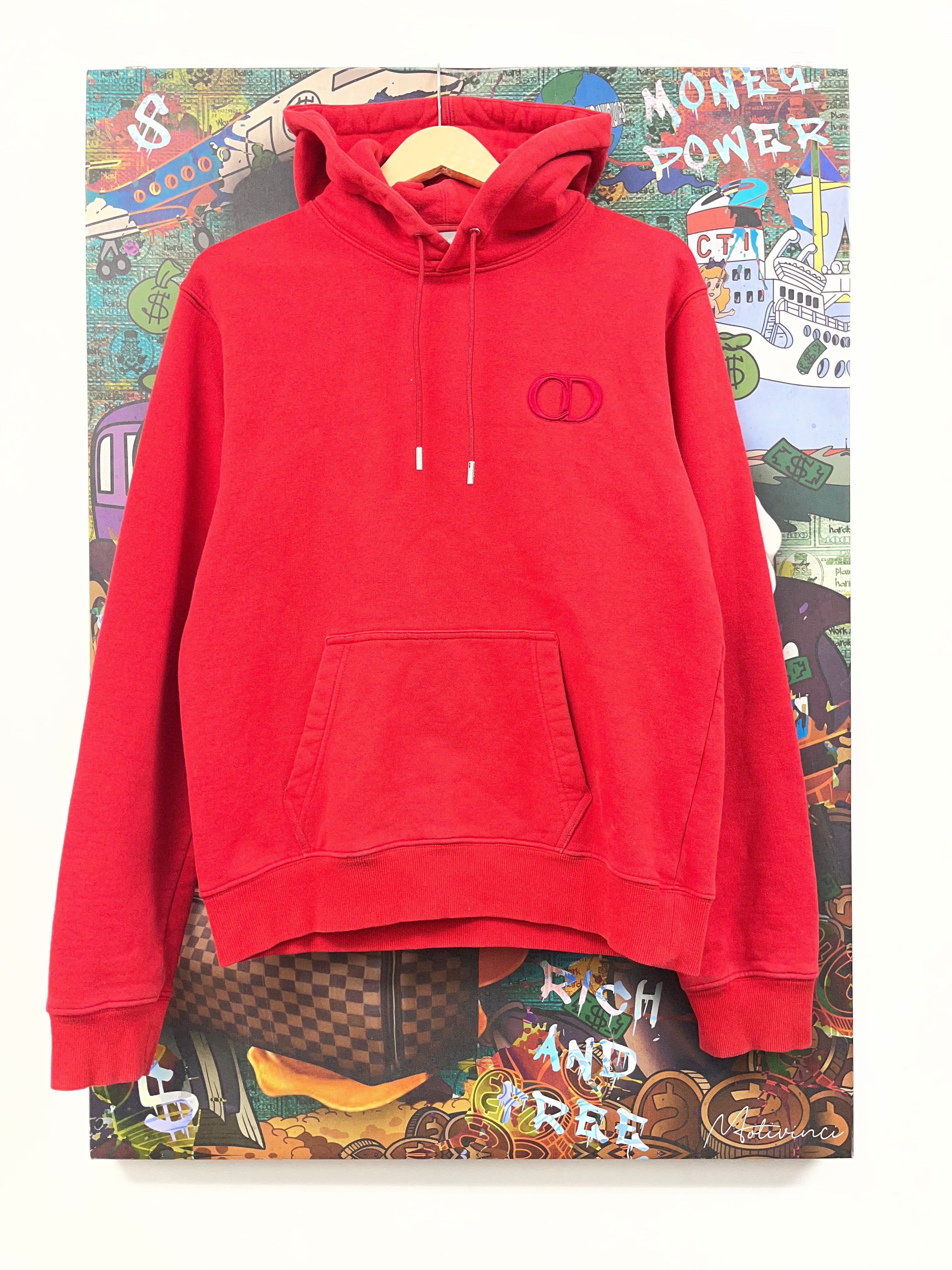 Dior Red CD Logo Hoodie