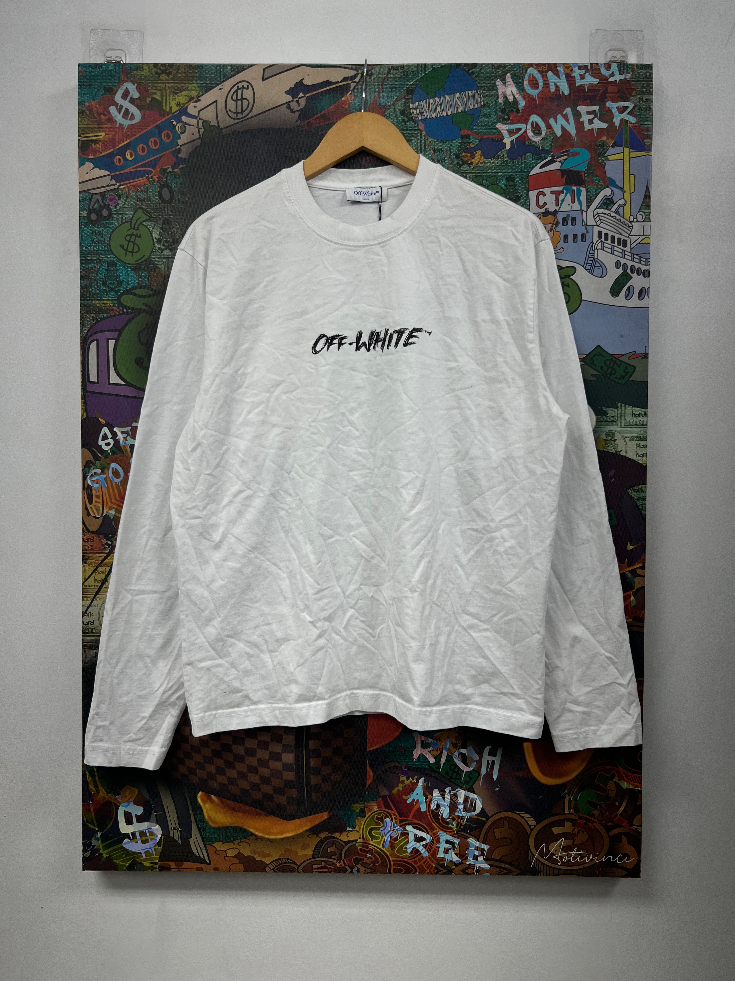 Off White White Black Spray Arrows Long Sleeve