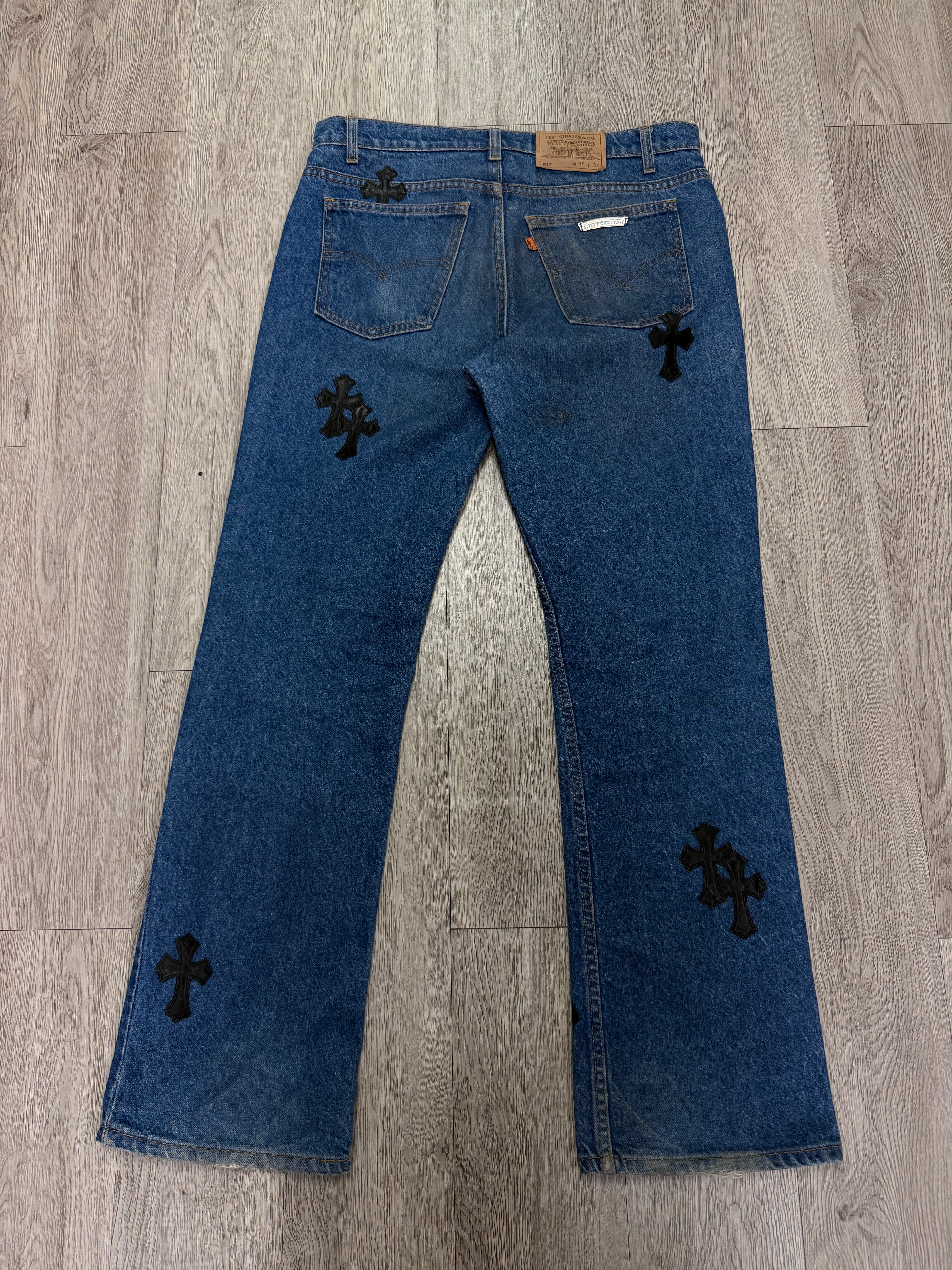 Chrome Hearts Dark Wash 517 Levis Jeans
