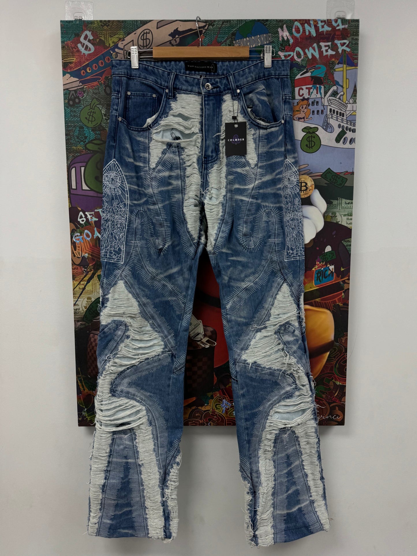 WDW Jeans Blue Patch New 32 N/A