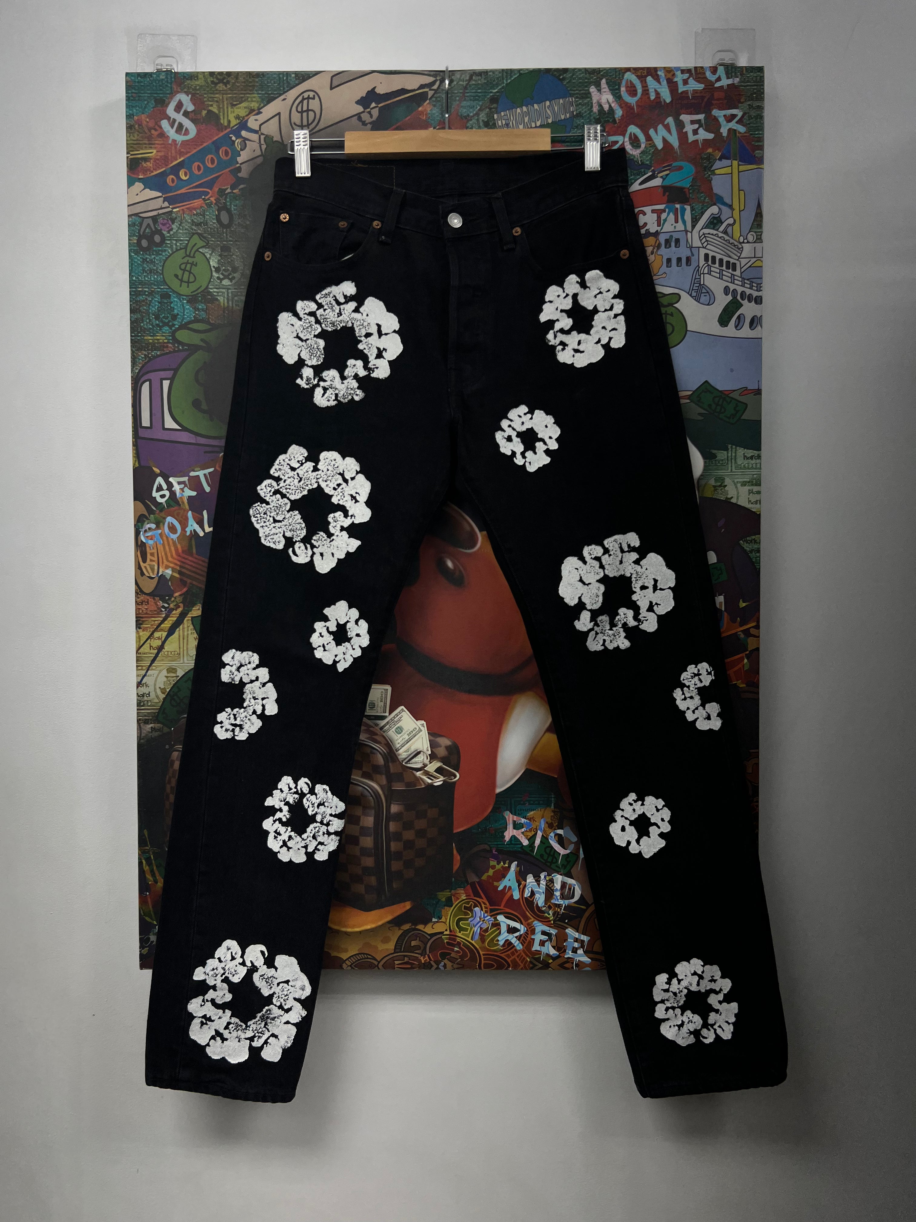Denim Tears Black Wreath Jeans