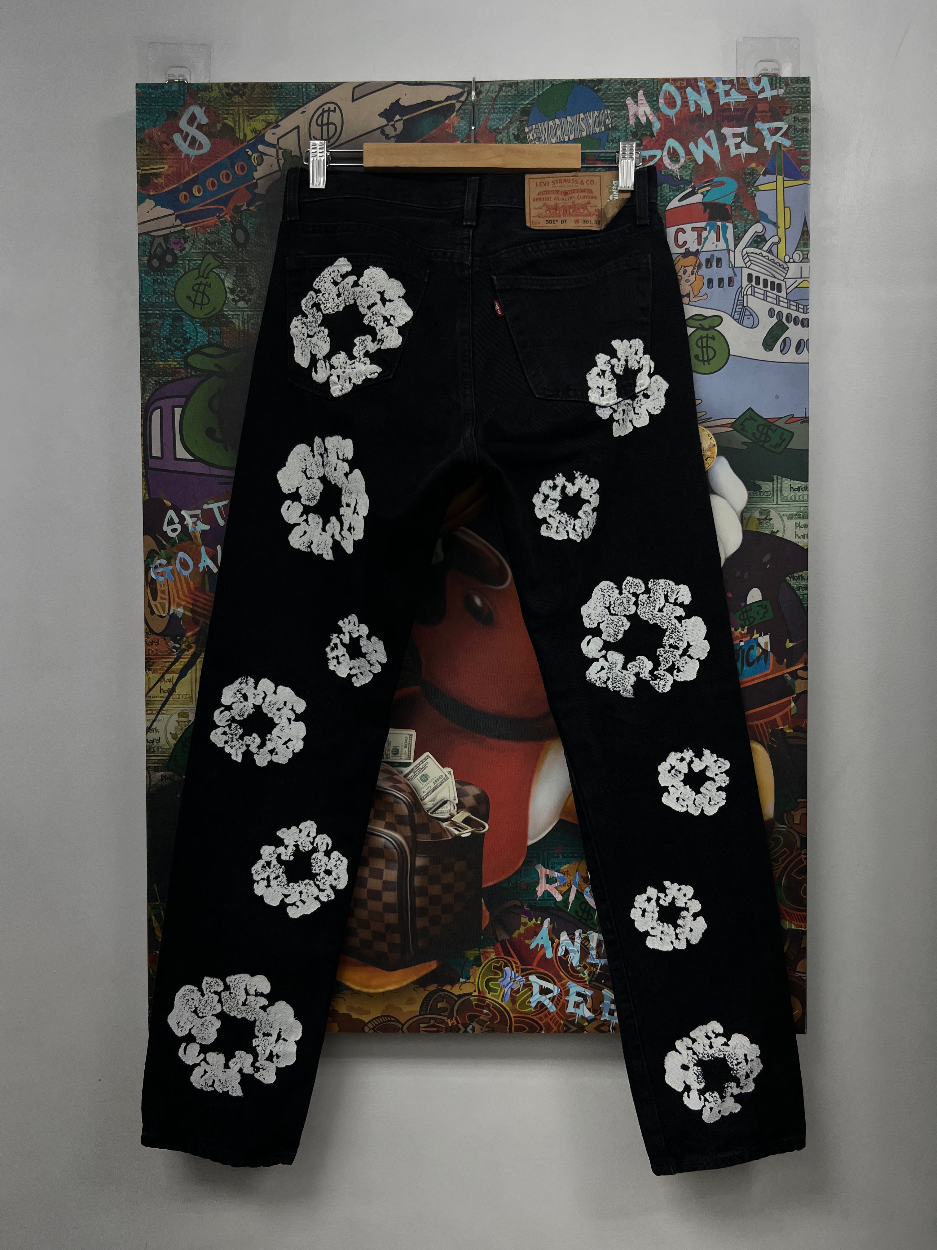 Denim Tears Black Wreath Jeans