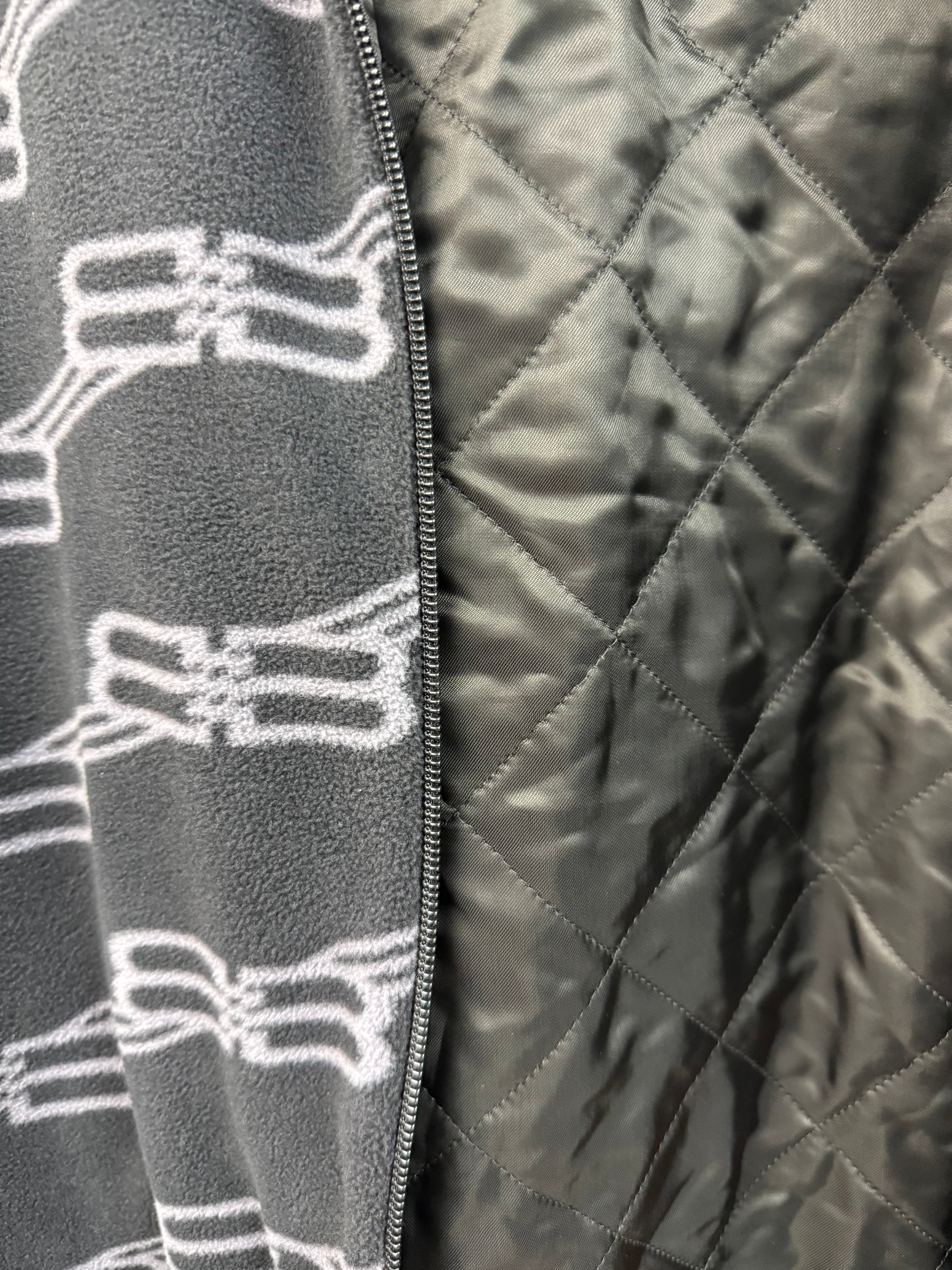 Balenciaga Black Monogram Sherpa Fleece (48) Jacket