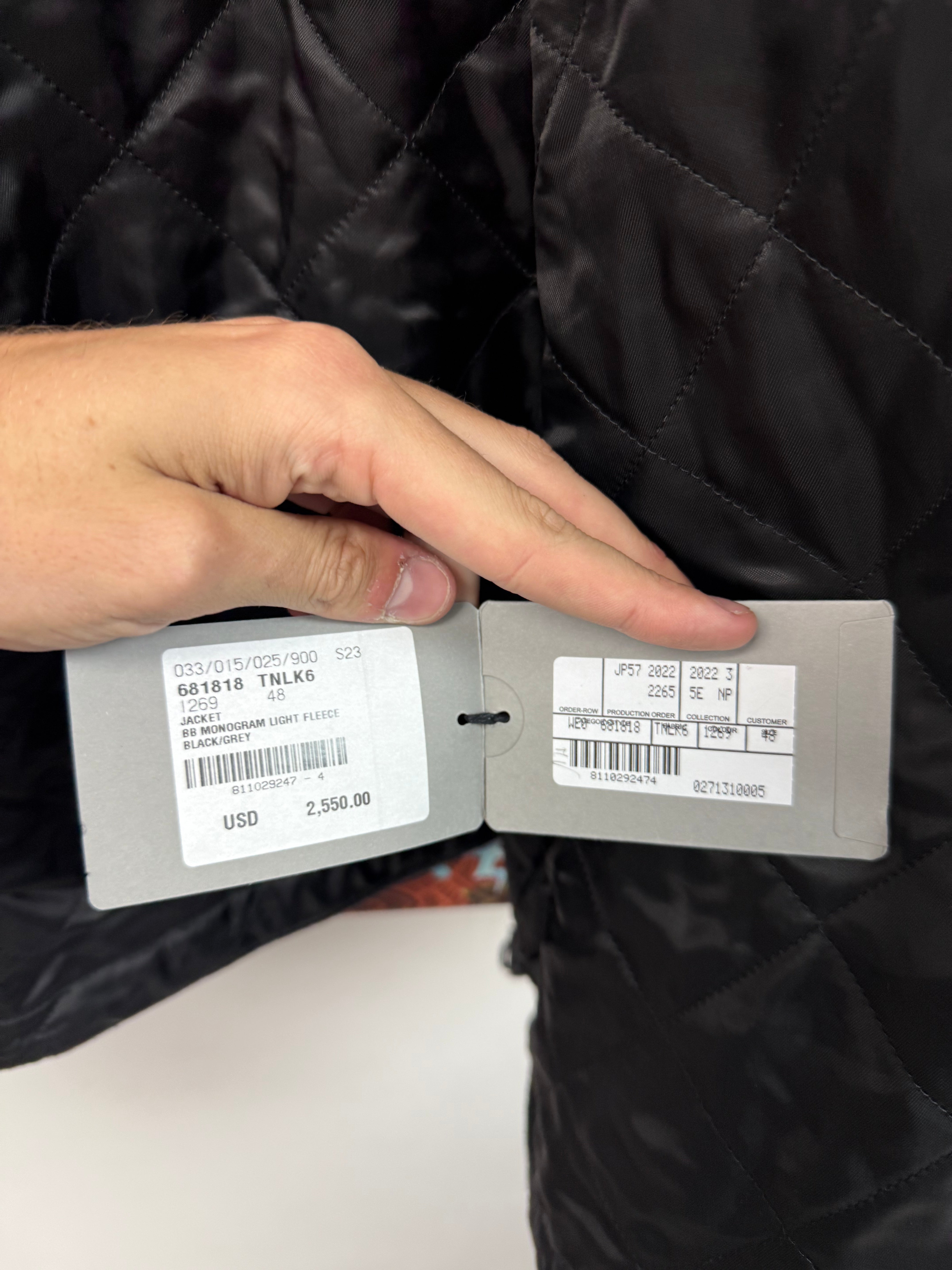 Balenciaga Black Monogram Sherpa Fleece (48) Jacket