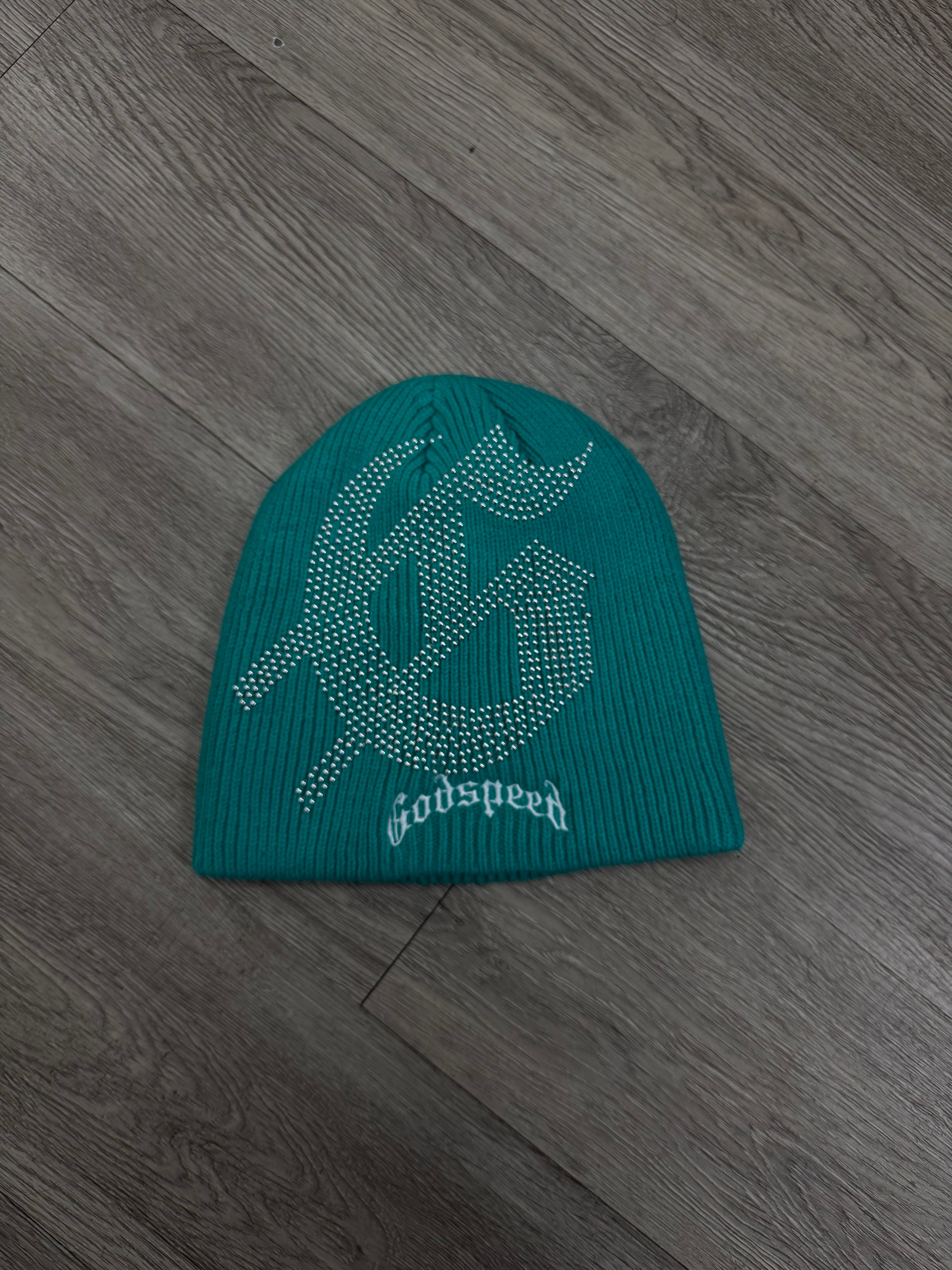 Godspeed Teal Studded Beanie