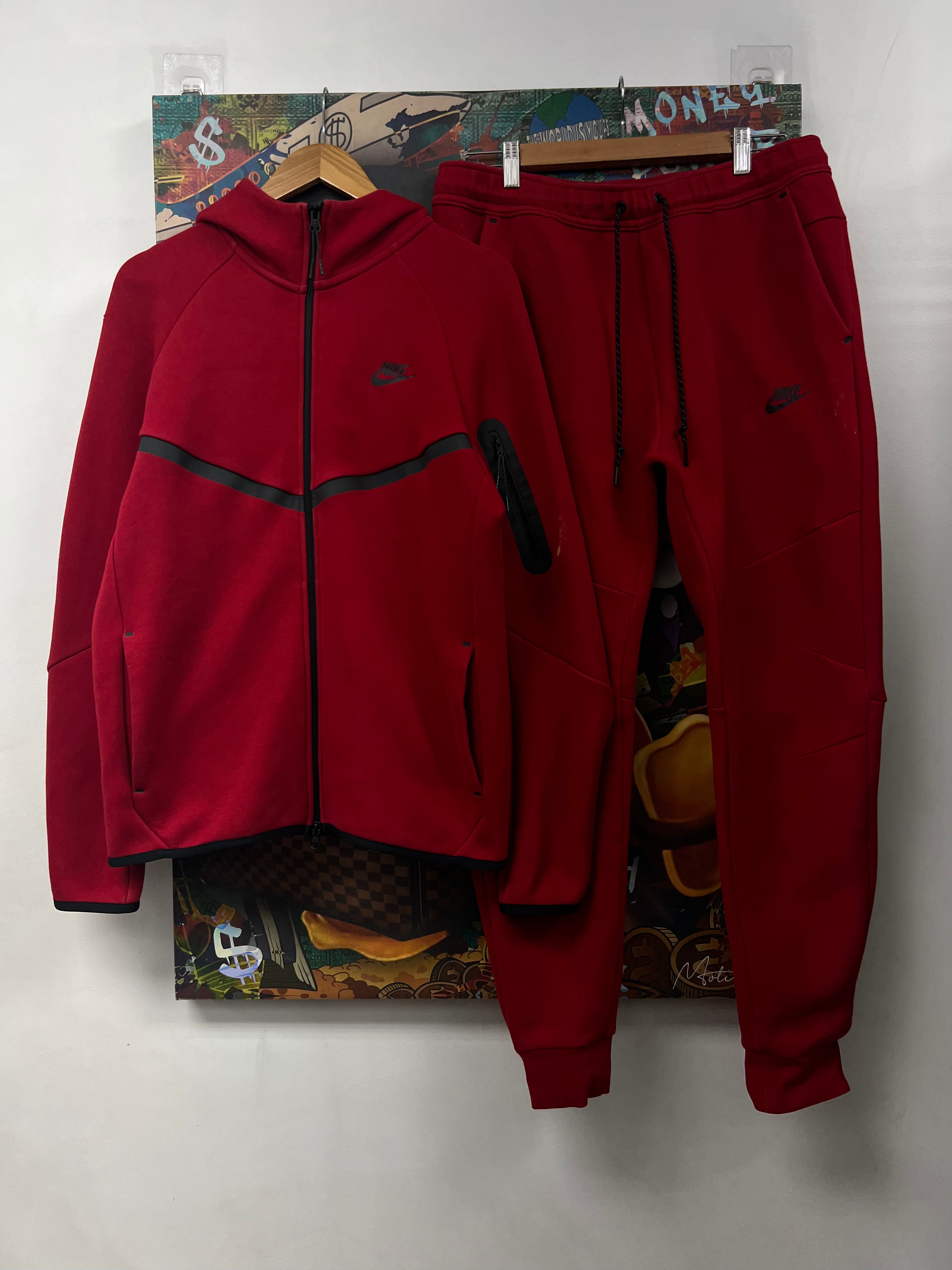 Nike Red Tech Sweatsuit