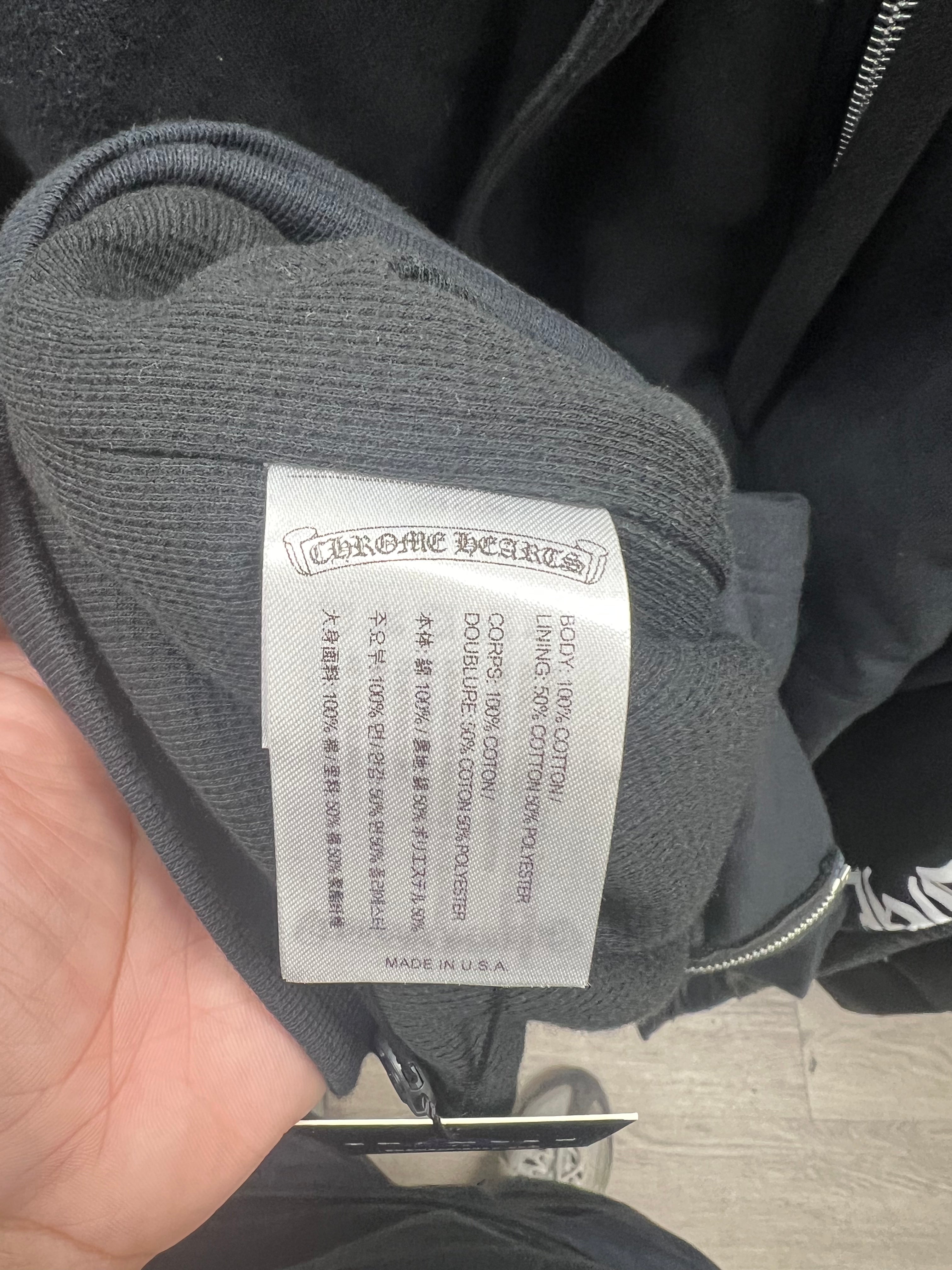 Chrome Hearts Black White Thermal Vertical Zip Up