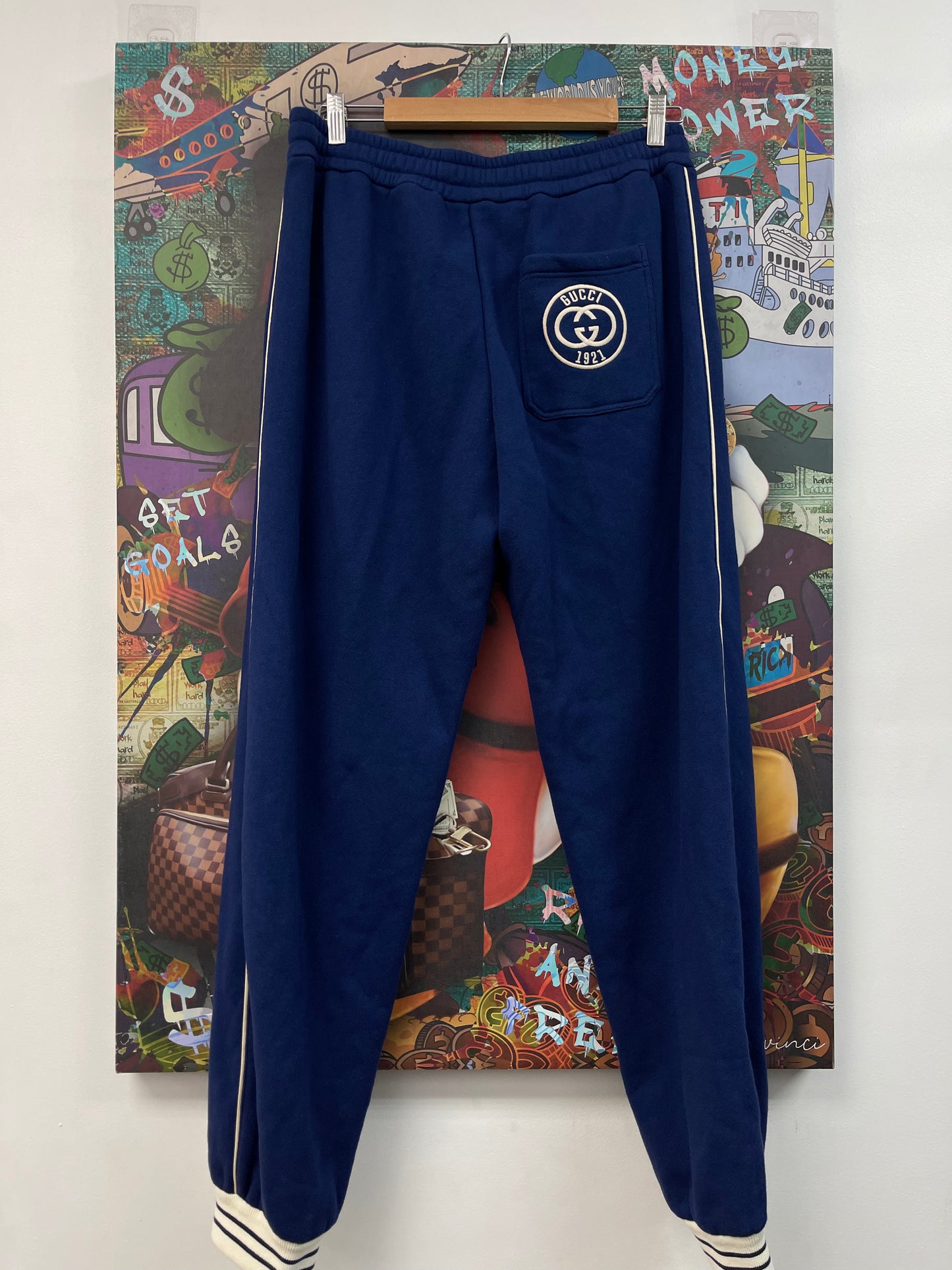Gucci GG 1921 Logo Blue Sweatpants
