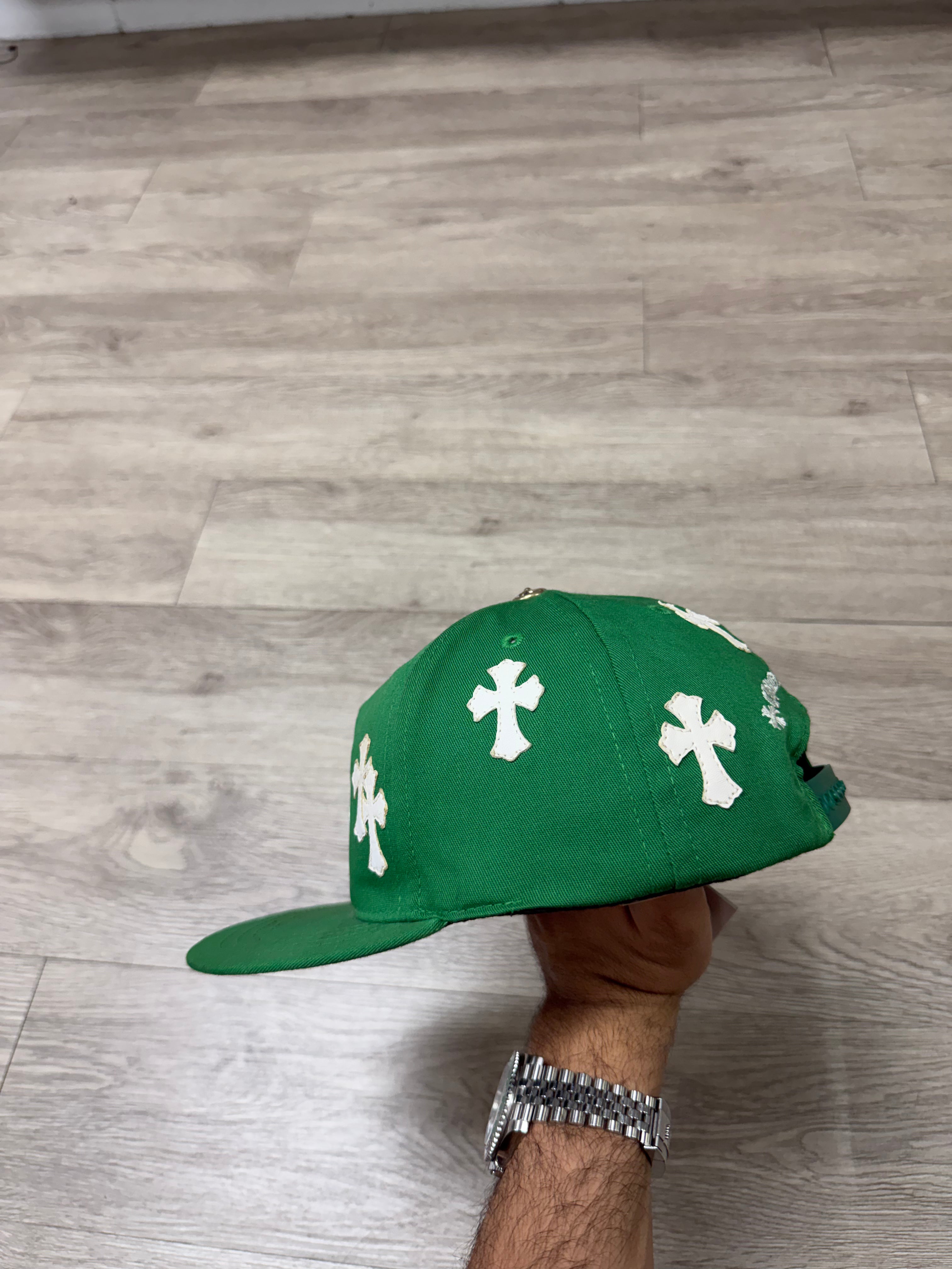 Chrome Hearts Green White CH Baseball Hat