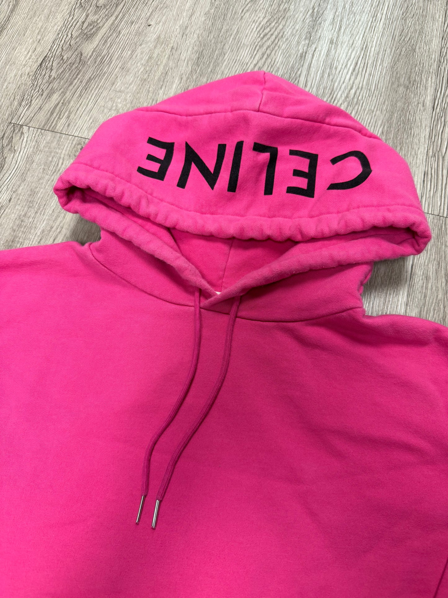 Celine Hooded Logo Pink Hoodie