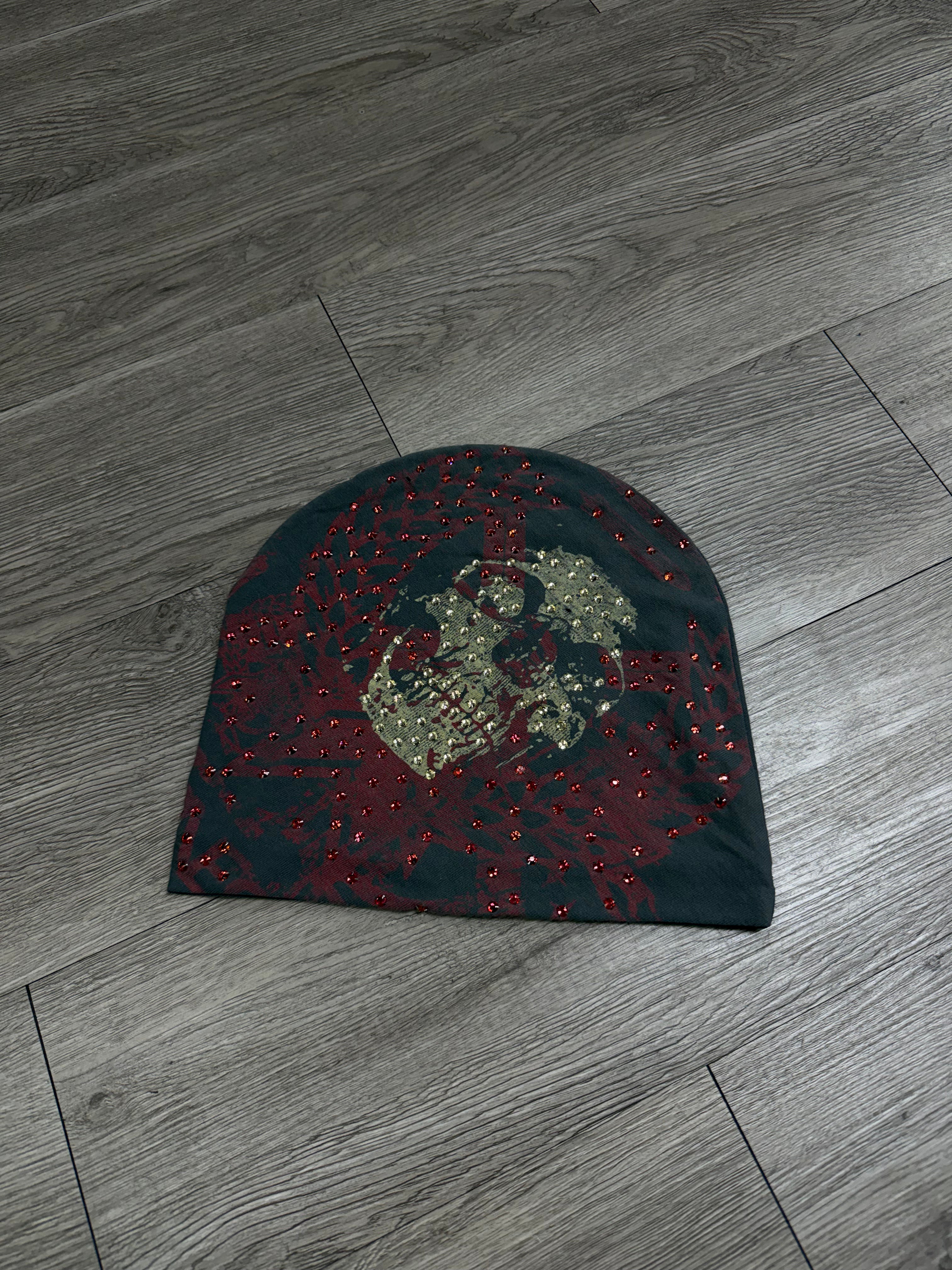 Bossi Red Reaper Rhinestone Beanie
