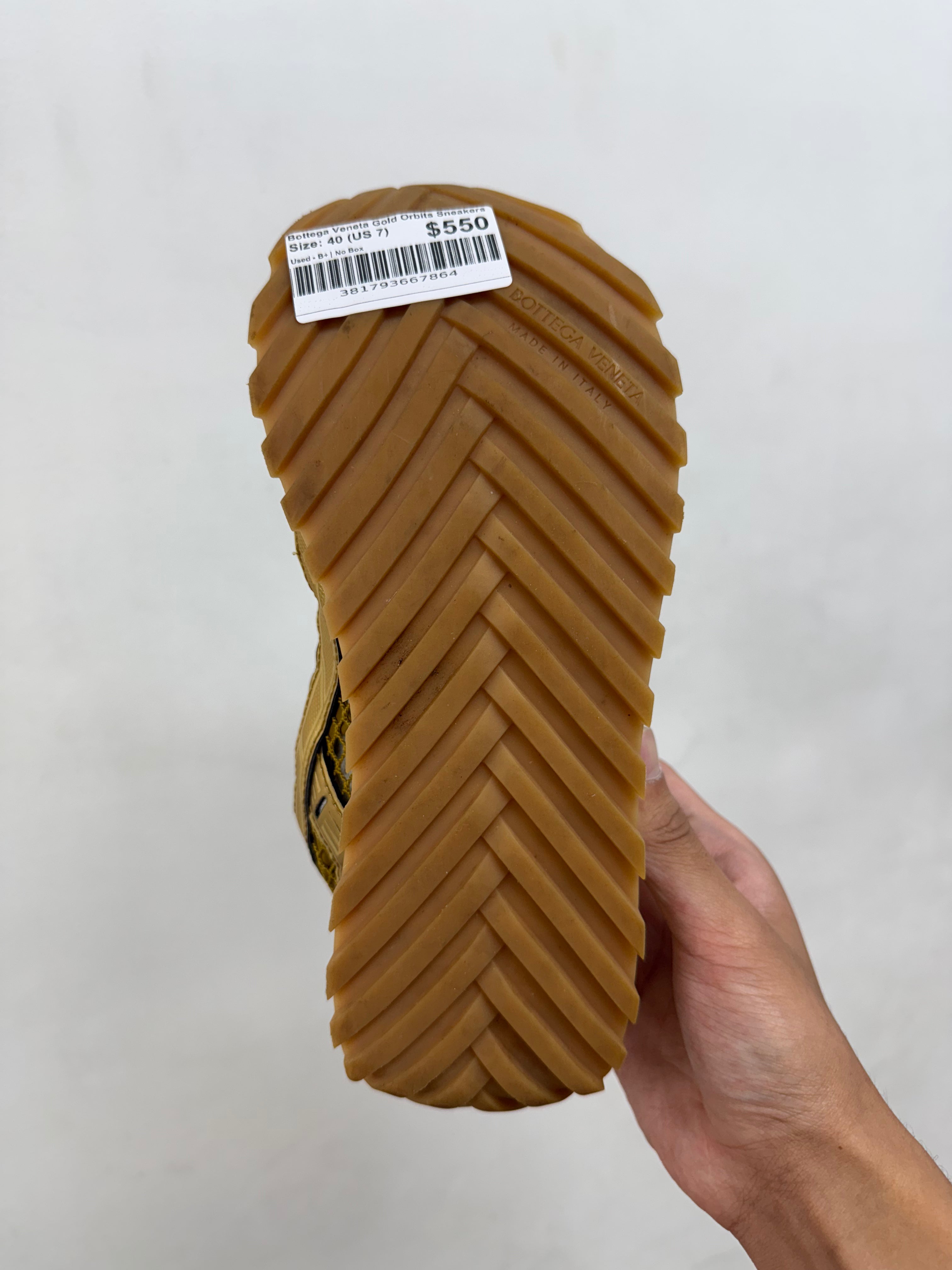 Bottega Veneta Gold Orbits Sneakers