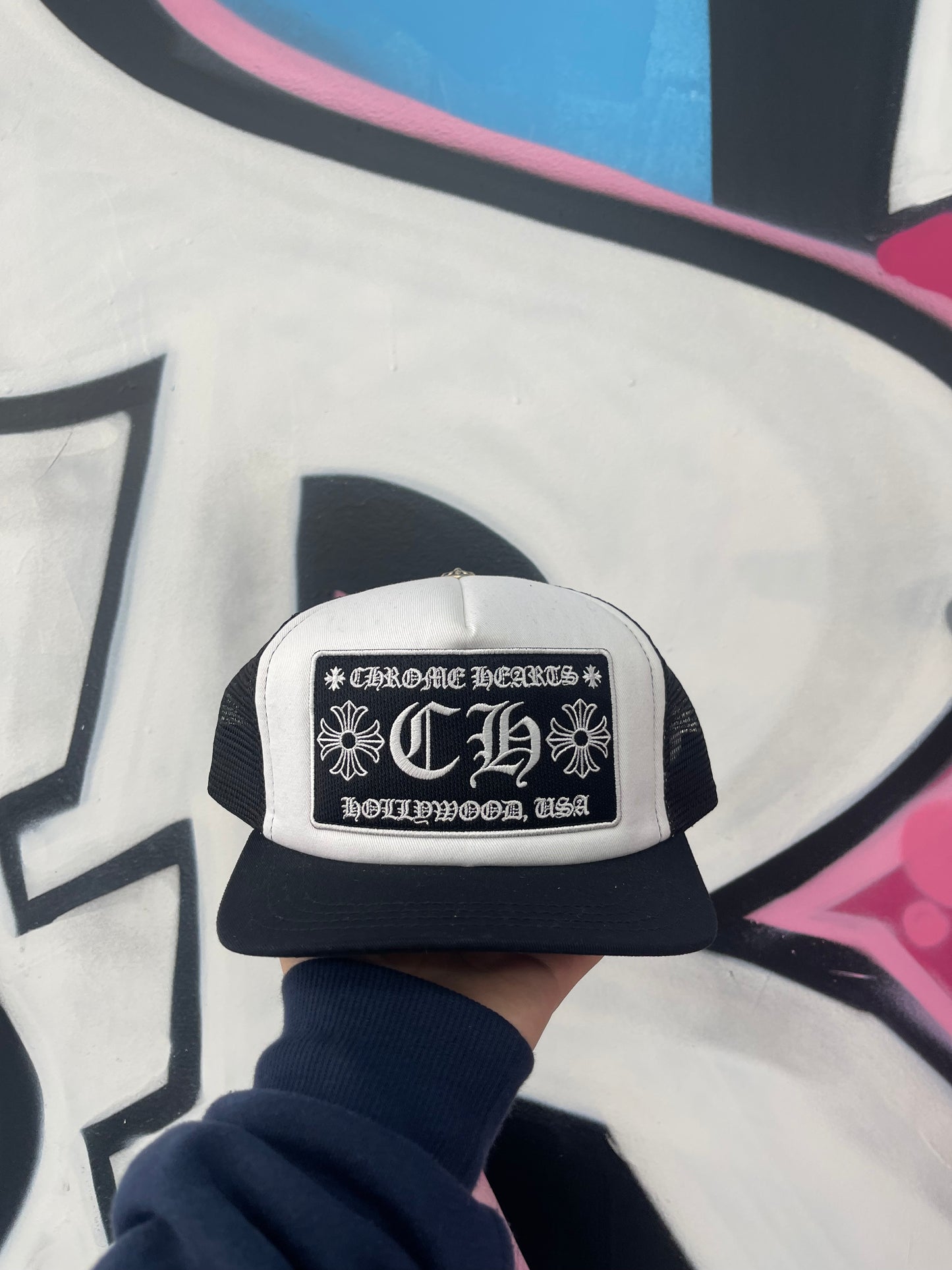 Chrome Hearts CH Cap Black White New OS N/A