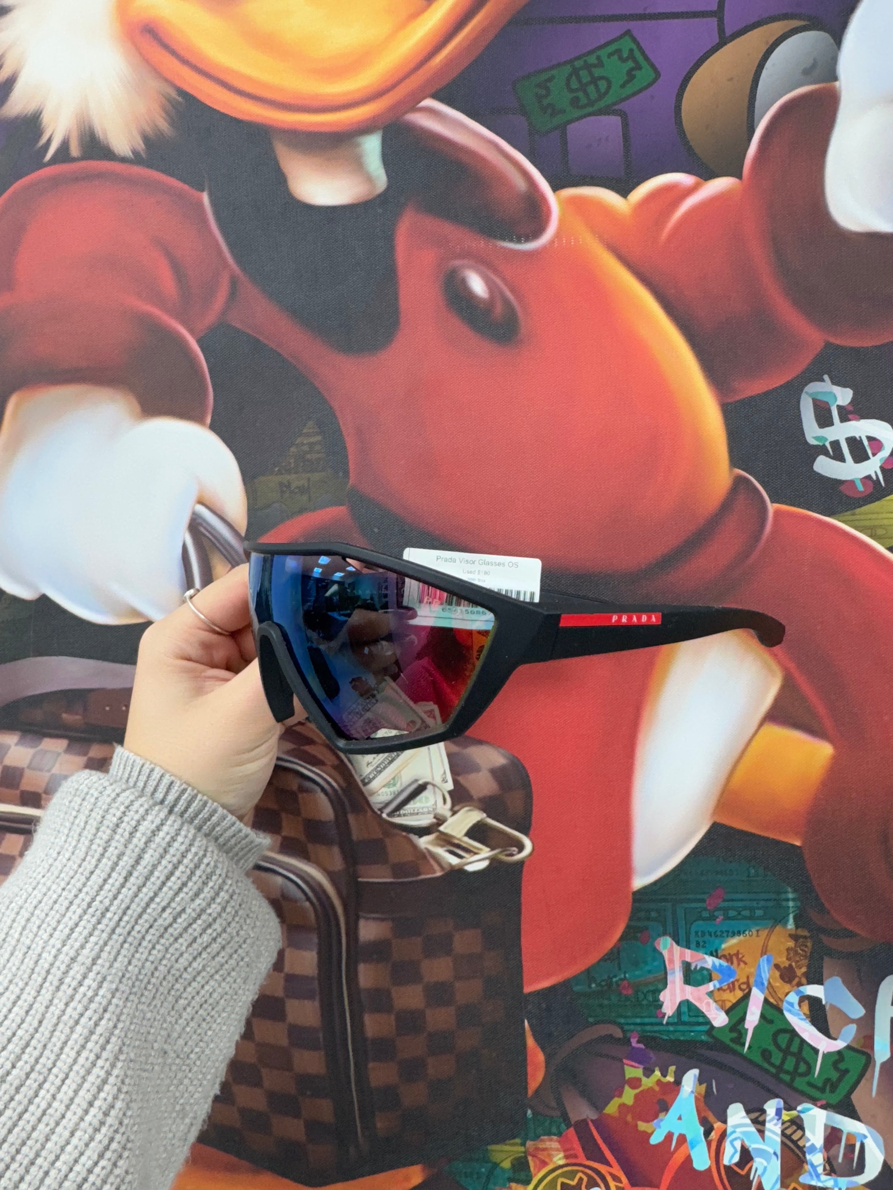 Prada Visor Glasses Used OS With Box