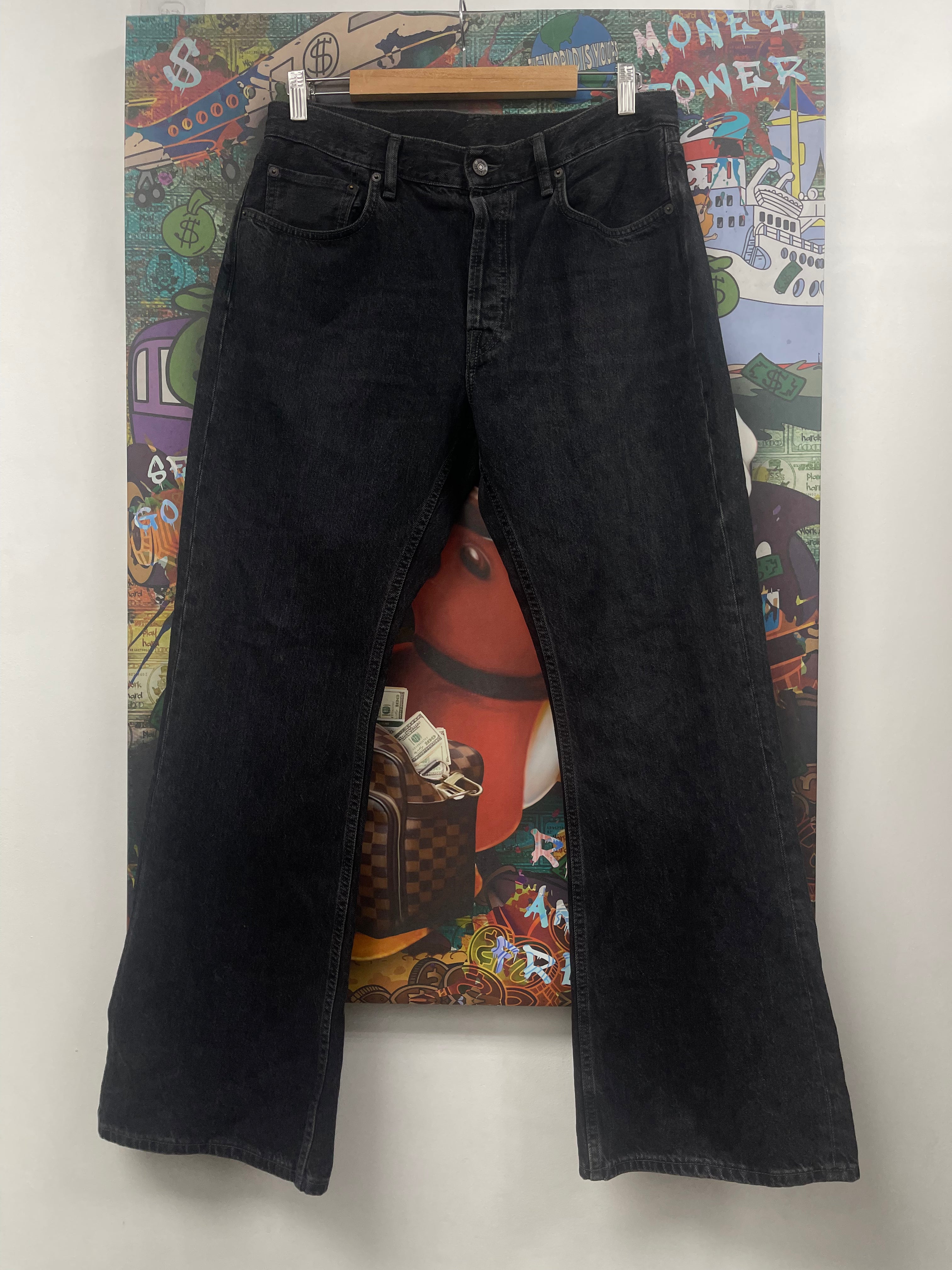 Acne Studios Black Wash Baggy Jeans