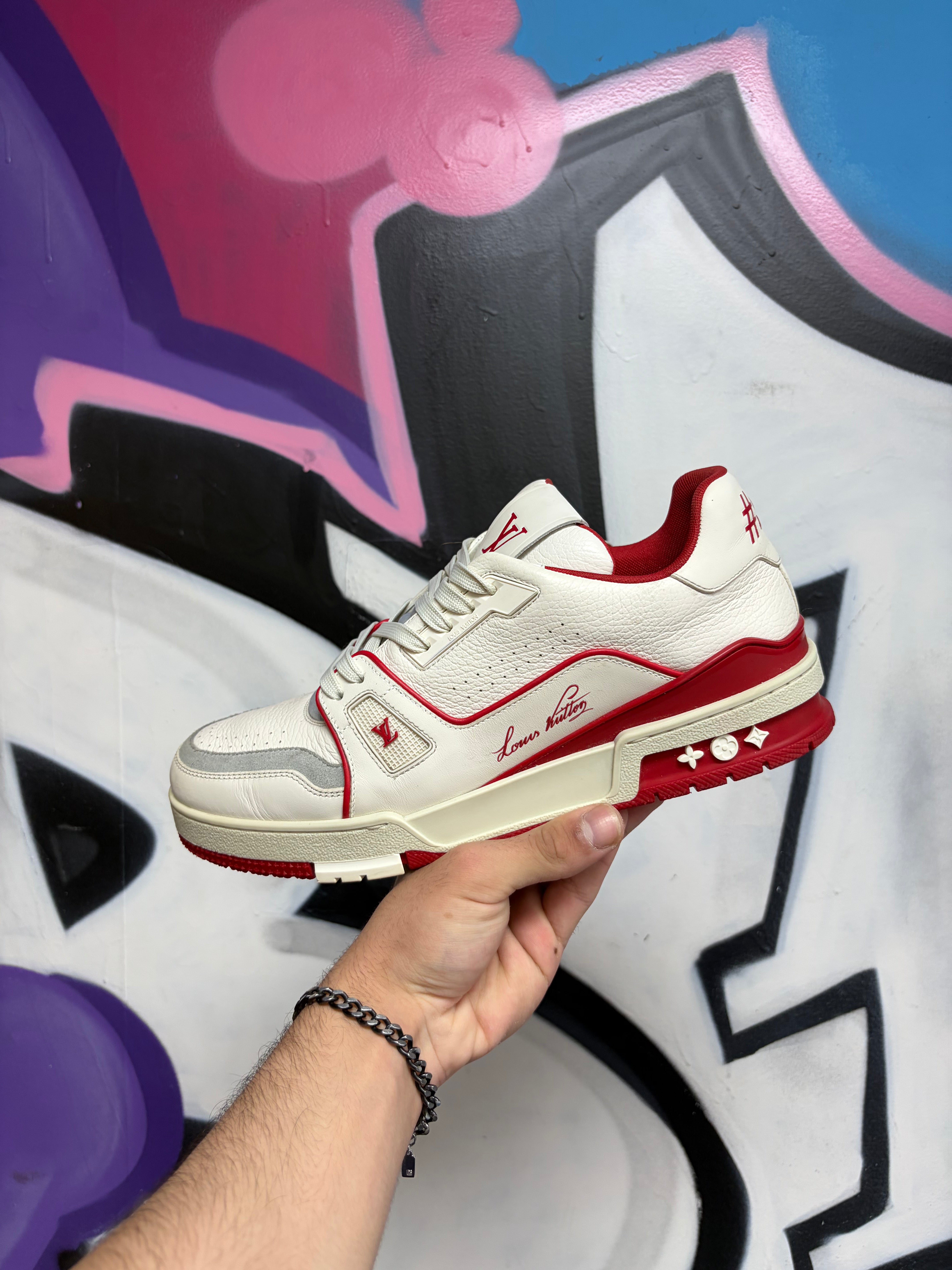 Louis Vuitton Red #54 Trainer Sneakers