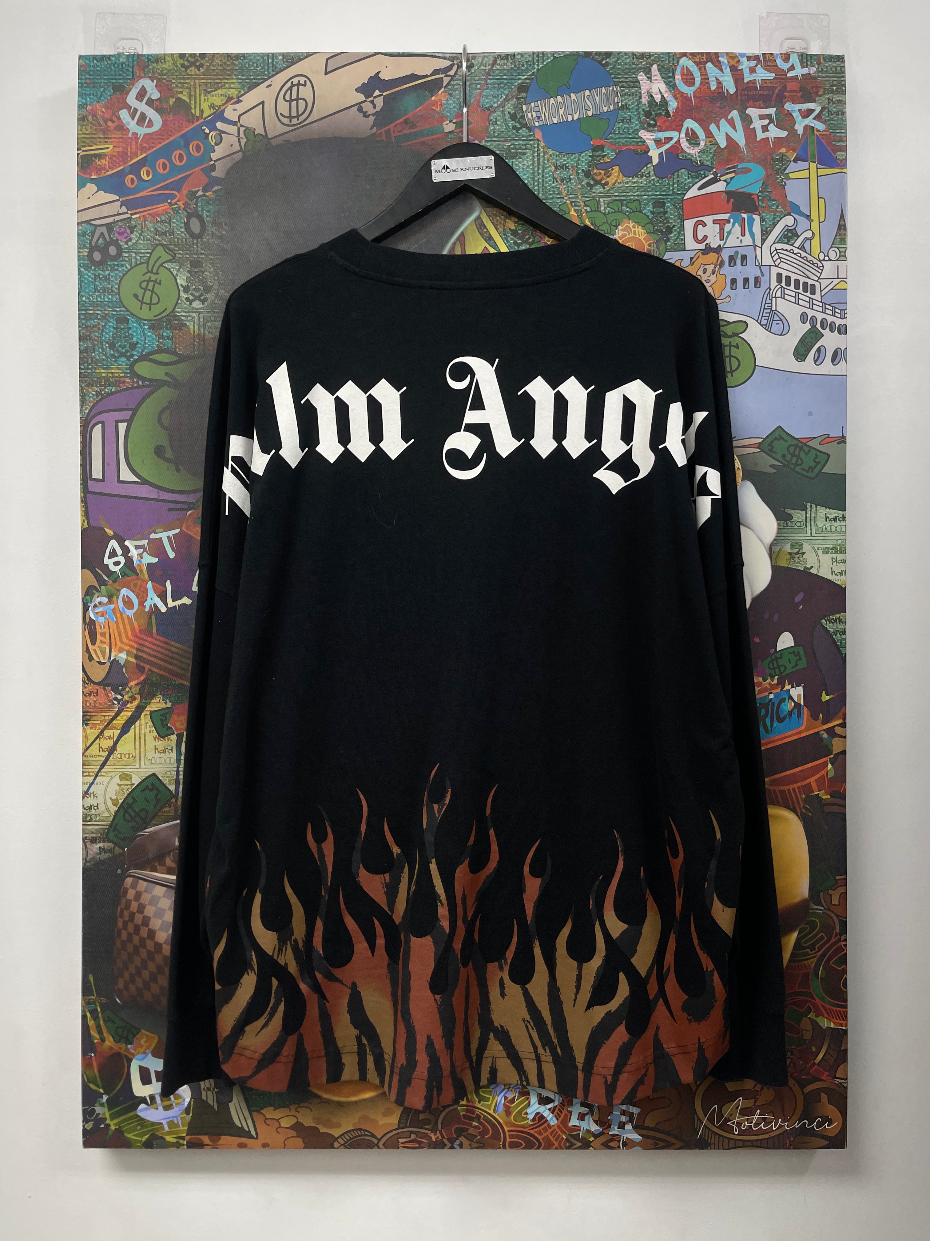 Palm Angels Oversized Flames Long Sleeve