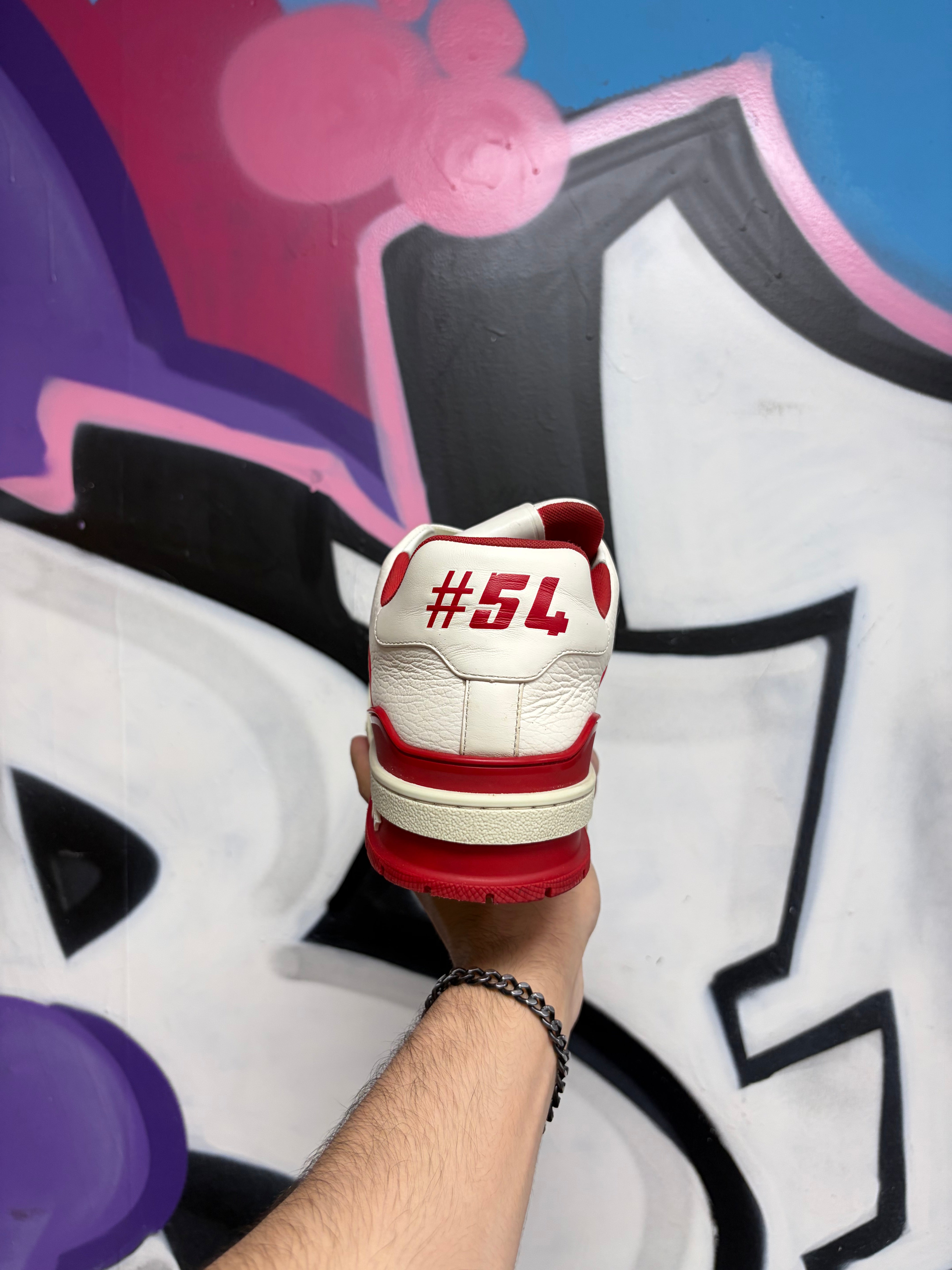 Louis Vuitton Red #54 Trainer Sneakers