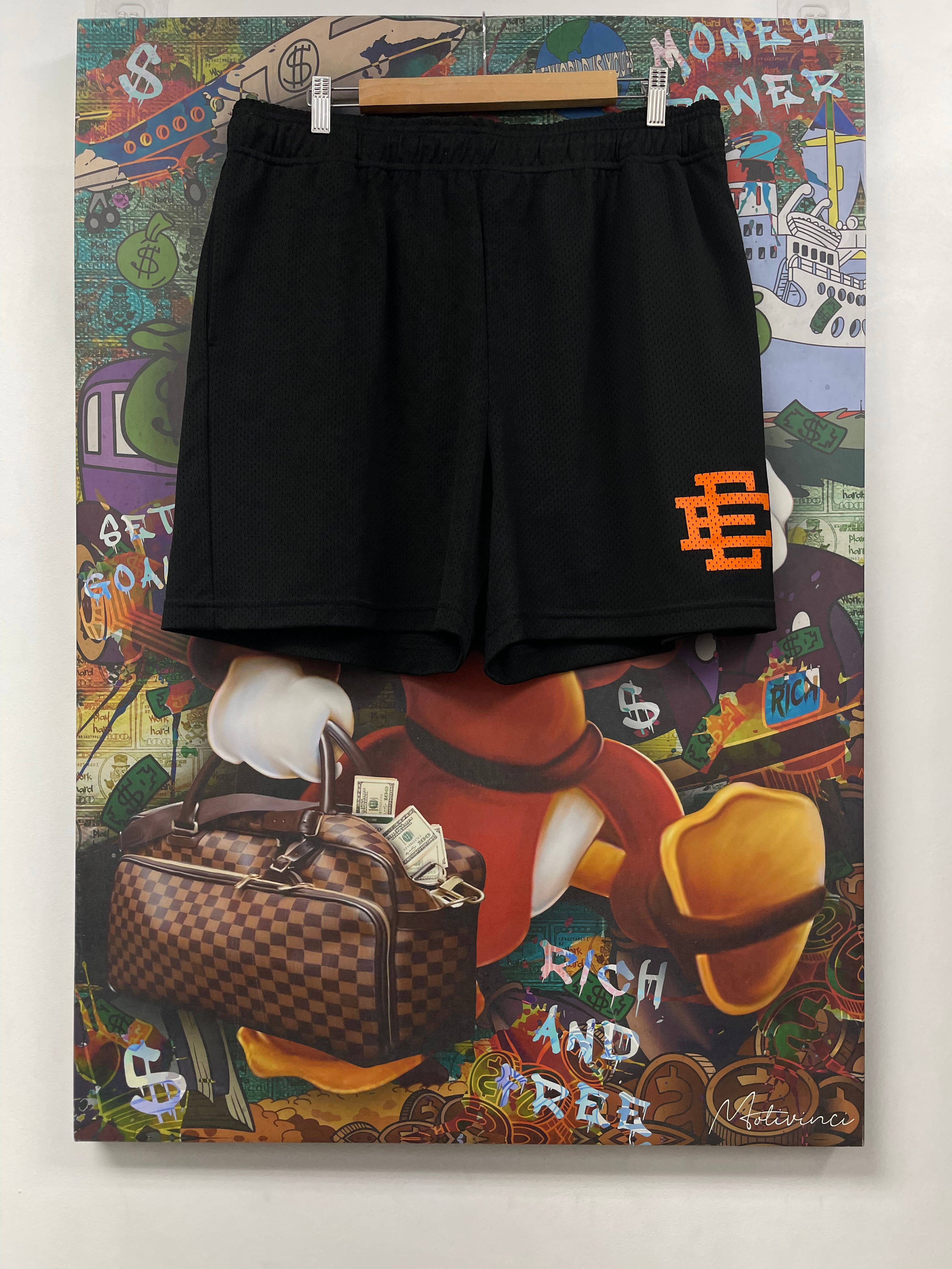 Eric Emanuel Black Orange Shorts