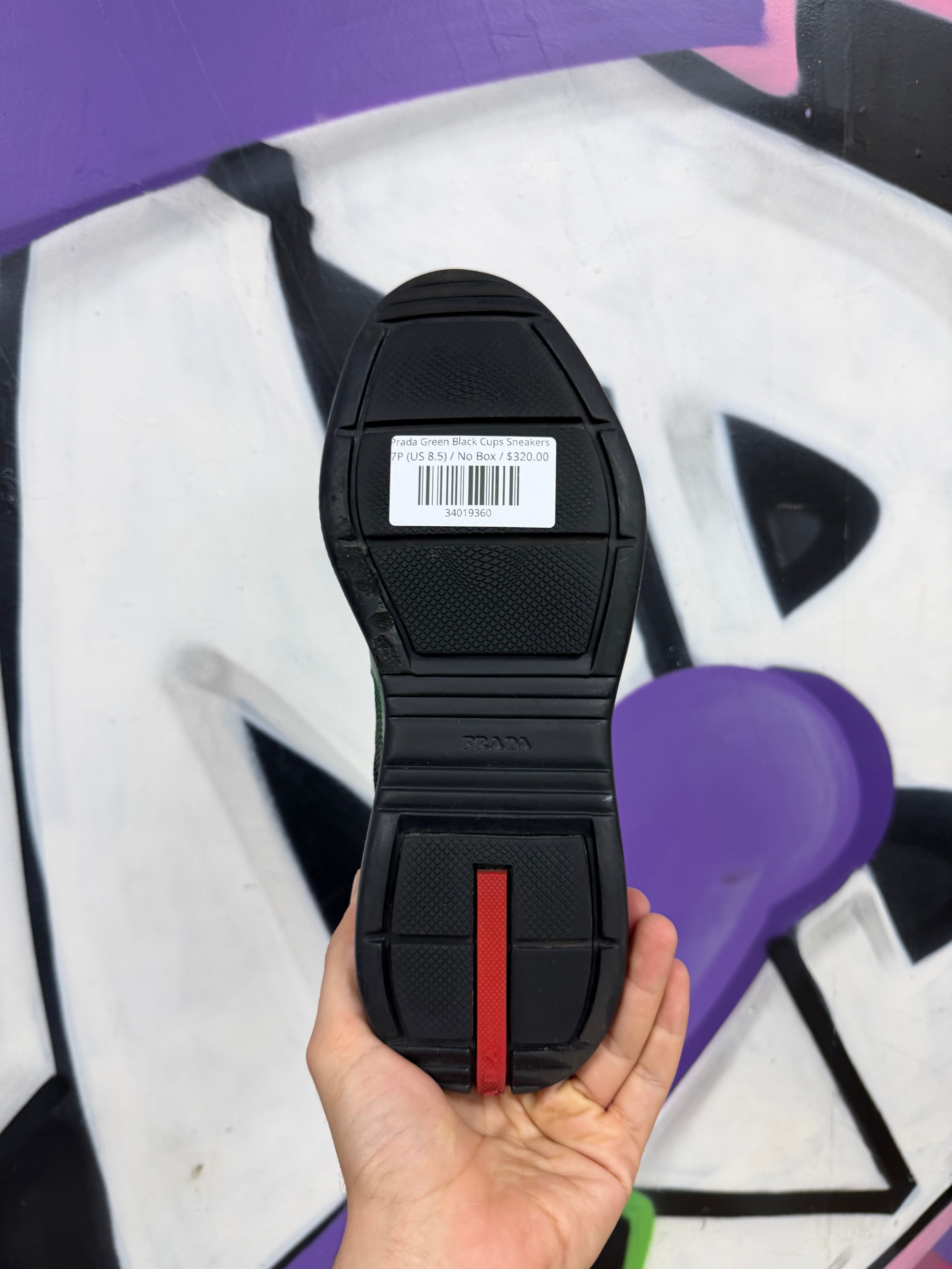 Prada Green Black Cups Sneakers