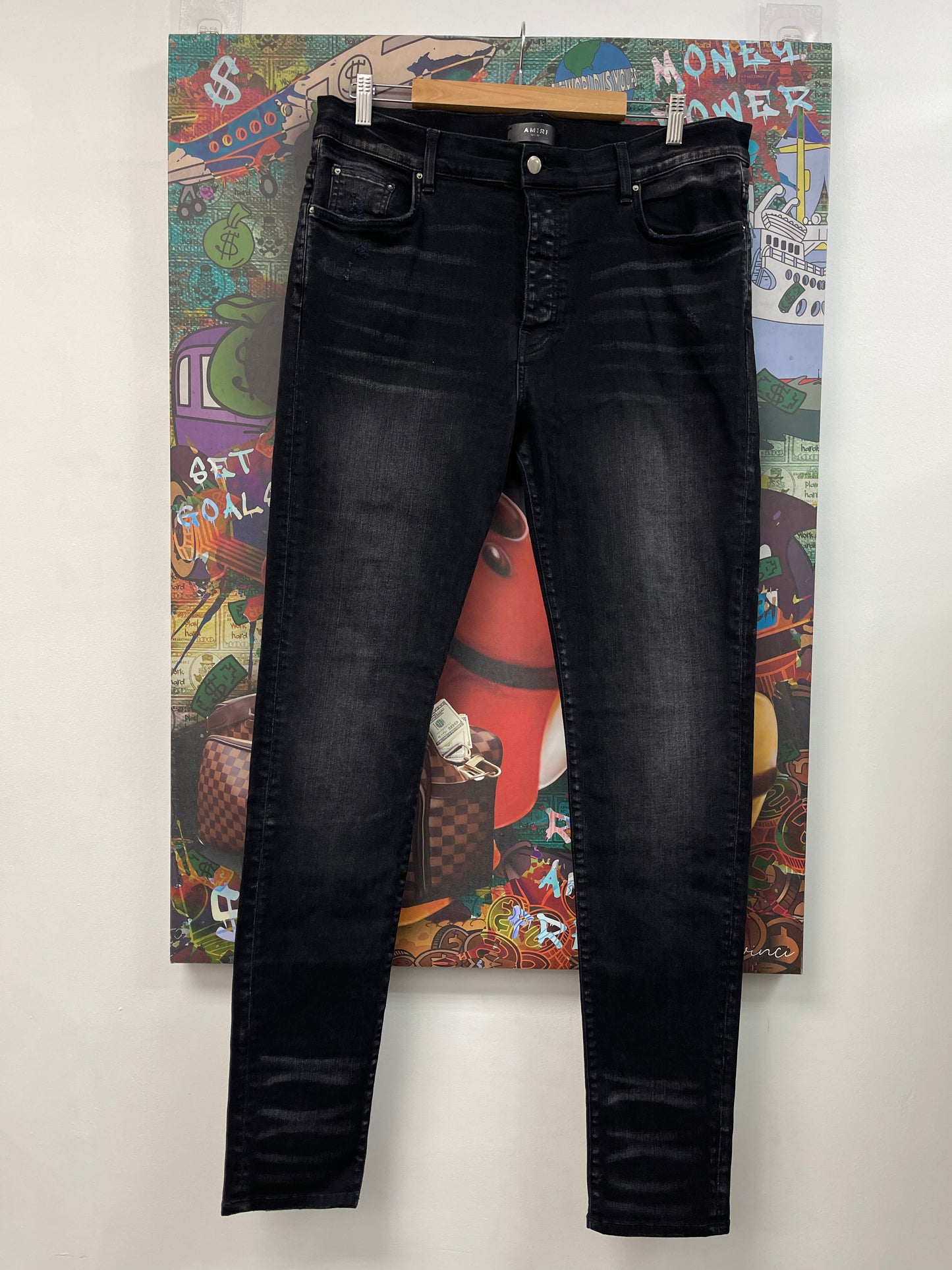 Amiri Black Wash Thrasher Jeans
