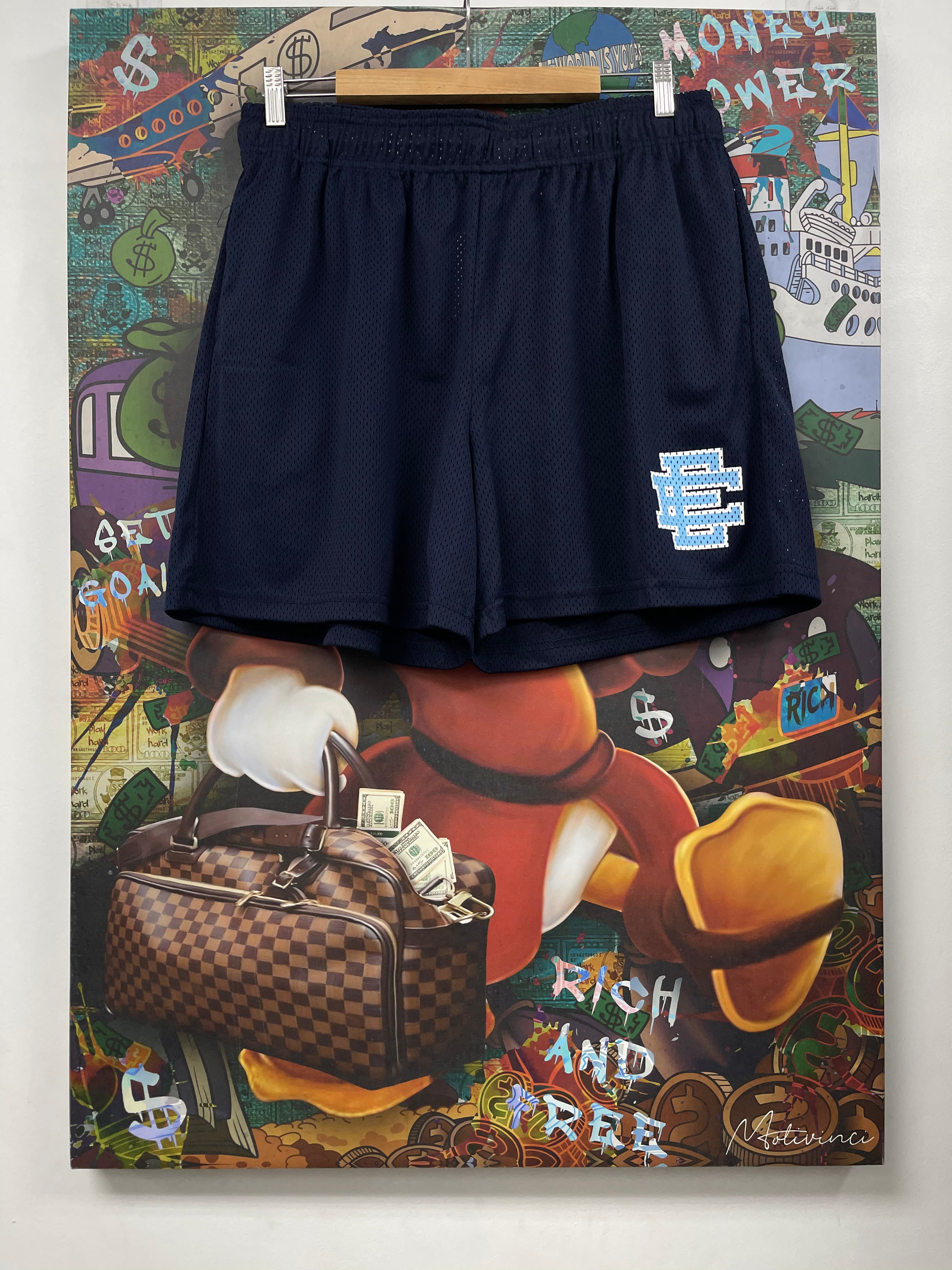 Eric Emanuel Navy Baby Blue Shorts