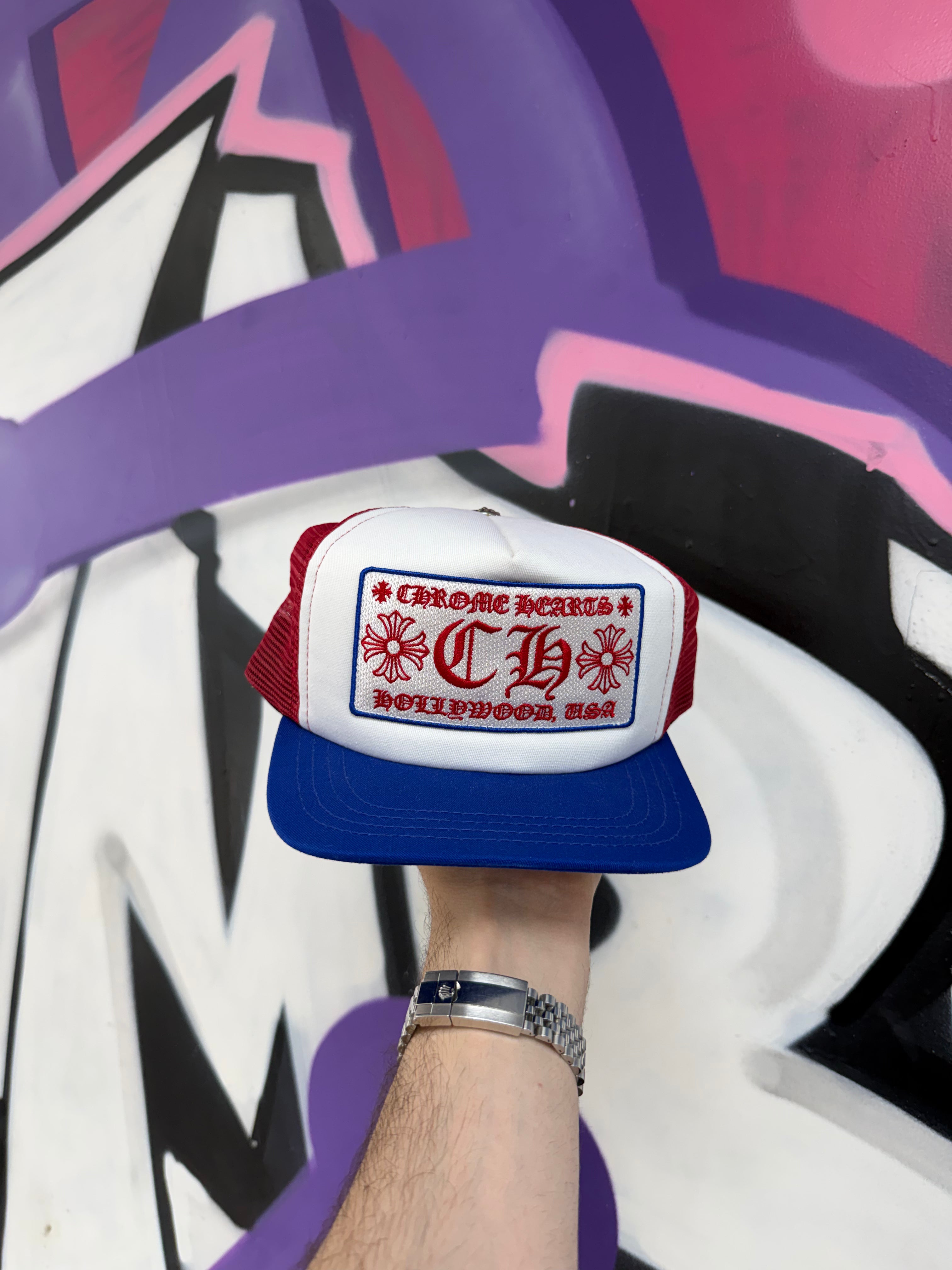 Chrome Hearts CH Holywood RWB Hat