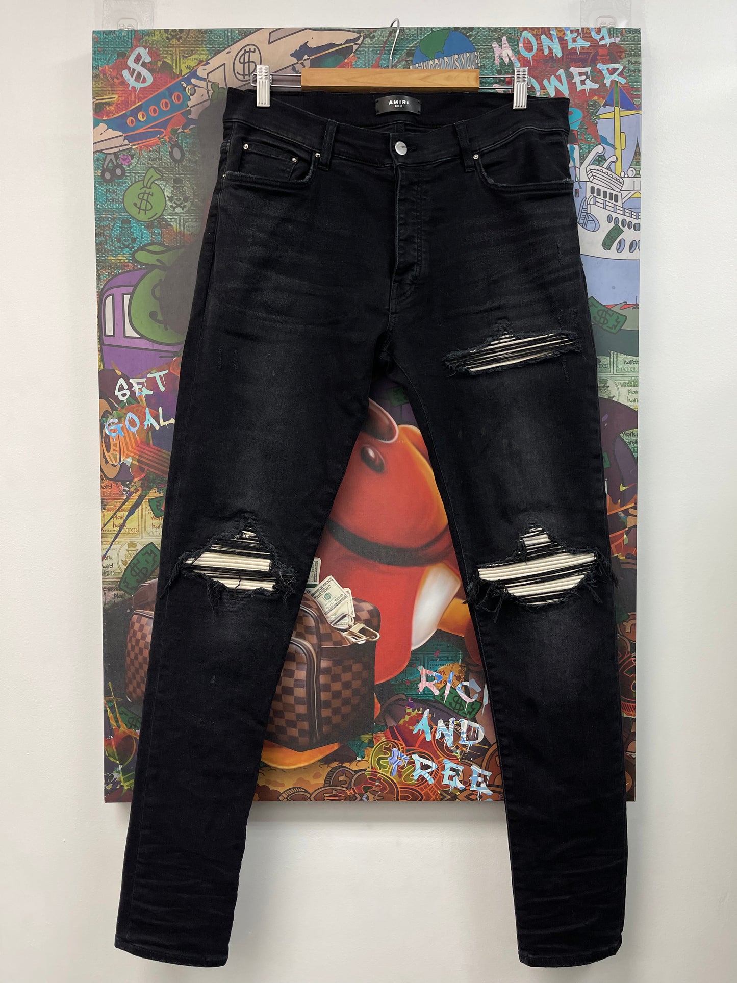 Amiri MX1 Black White Jeans