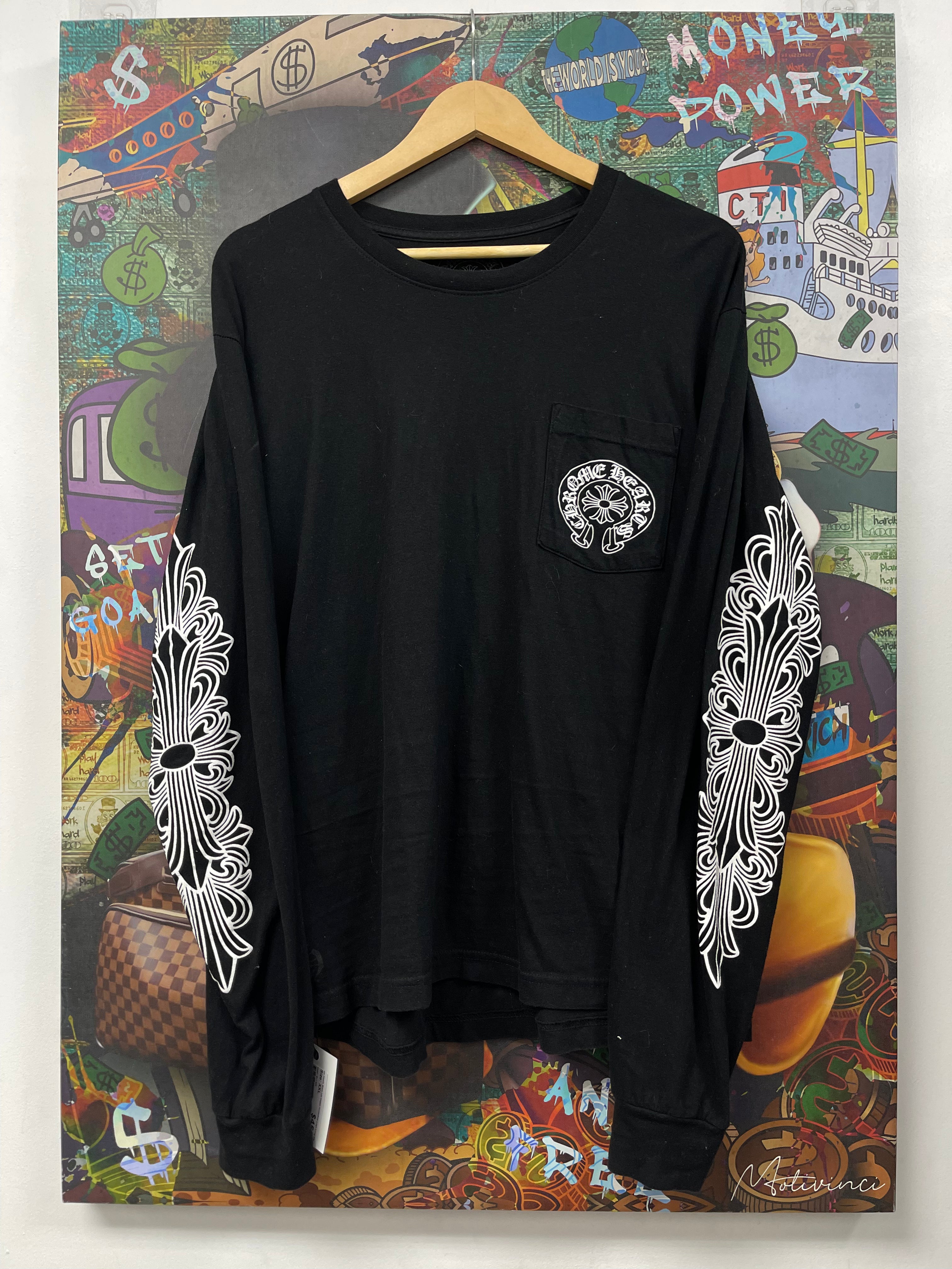 Chrome Hearts Black Las Vegas Horseshoe Logo Long Sleeve