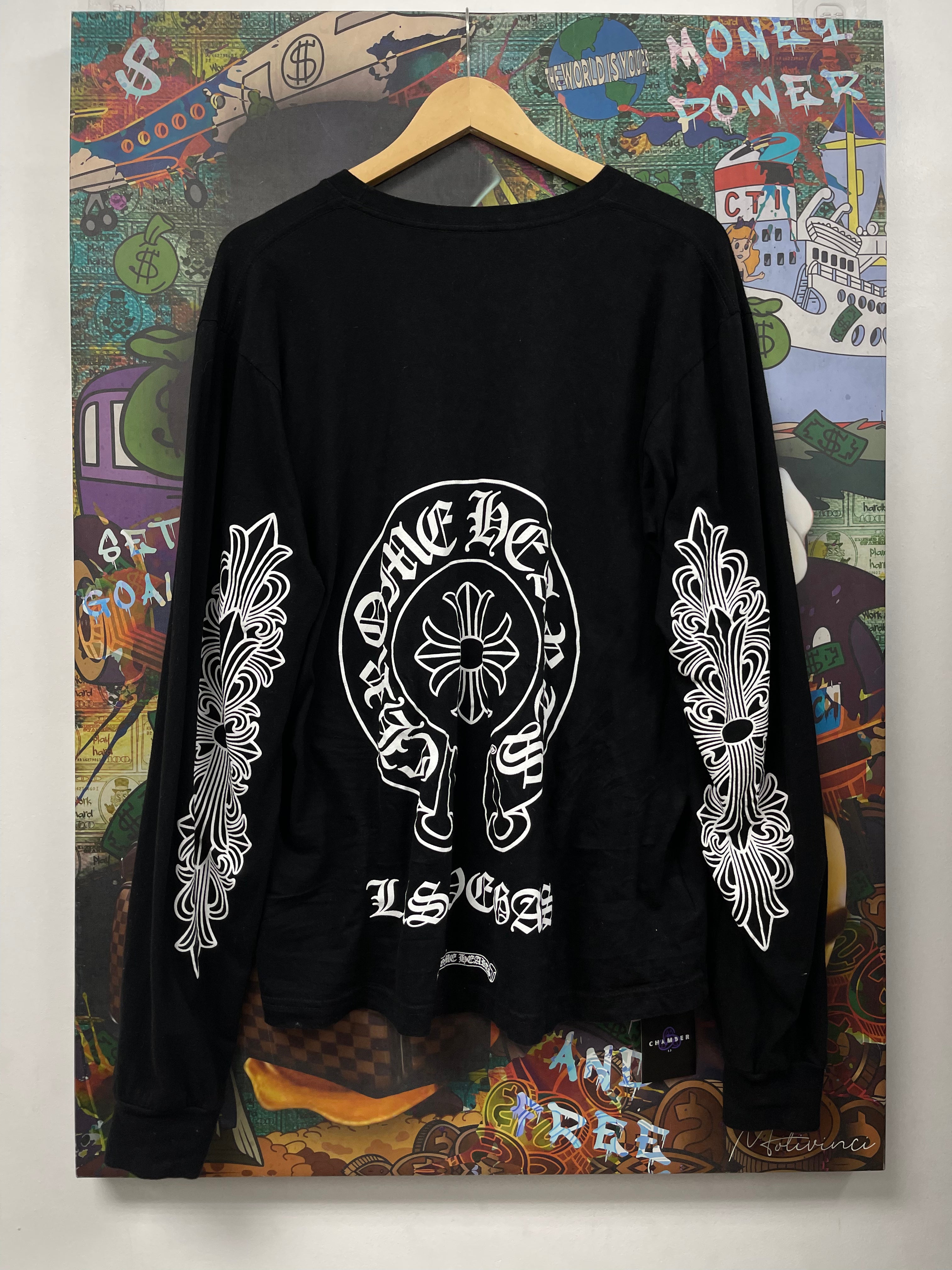 Chrome Hearts Black Las Vegas Horseshoe Logo Long Sleeve