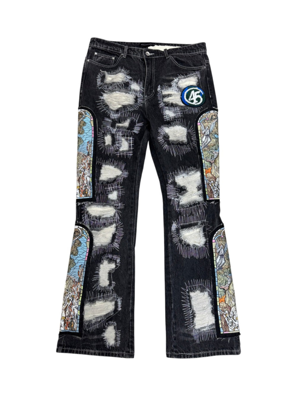 Who Decides War 45 Patch Black Wash Jeans