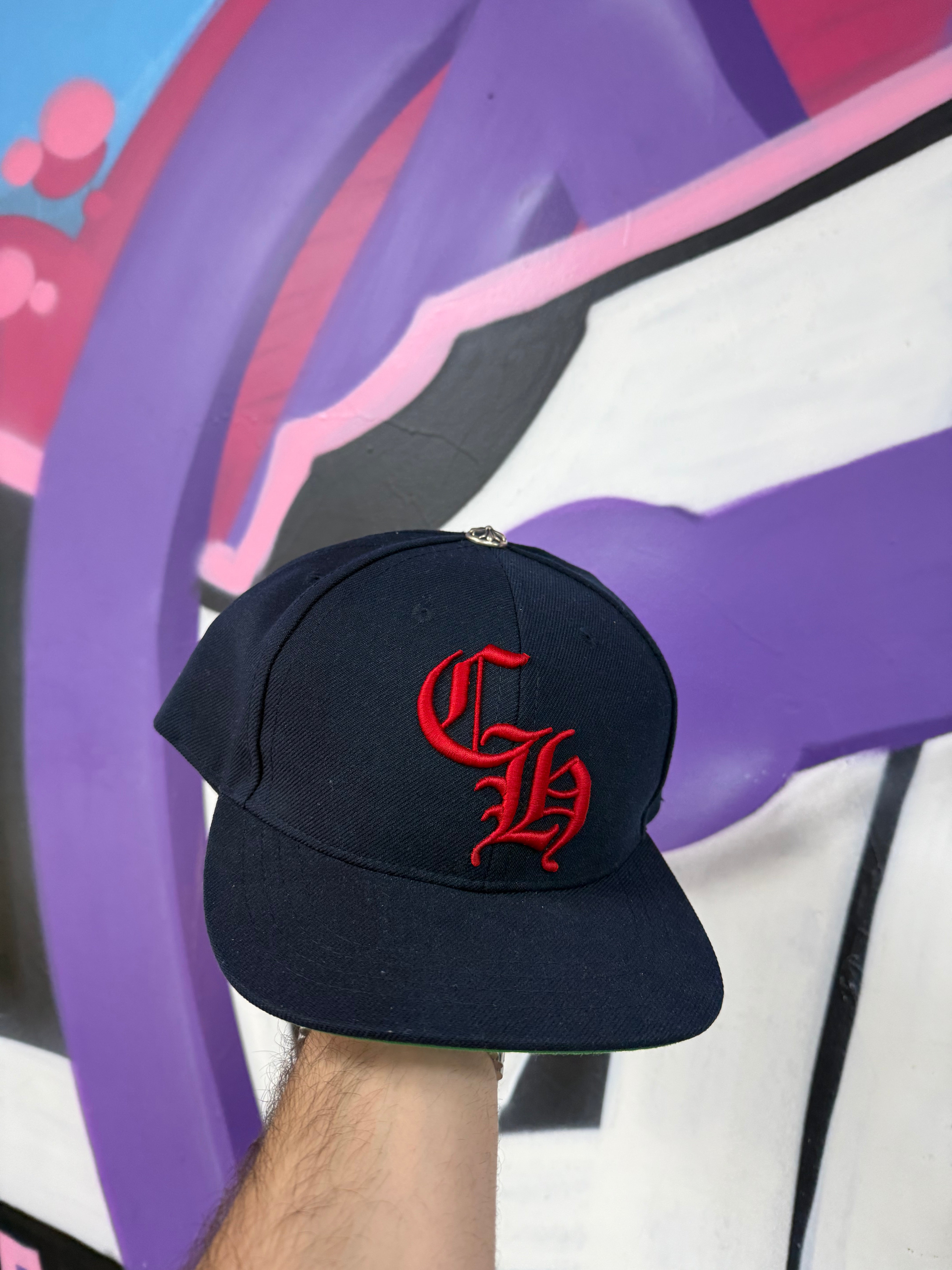 Chrome Hearts Navy Red Baseball Trucker Hat